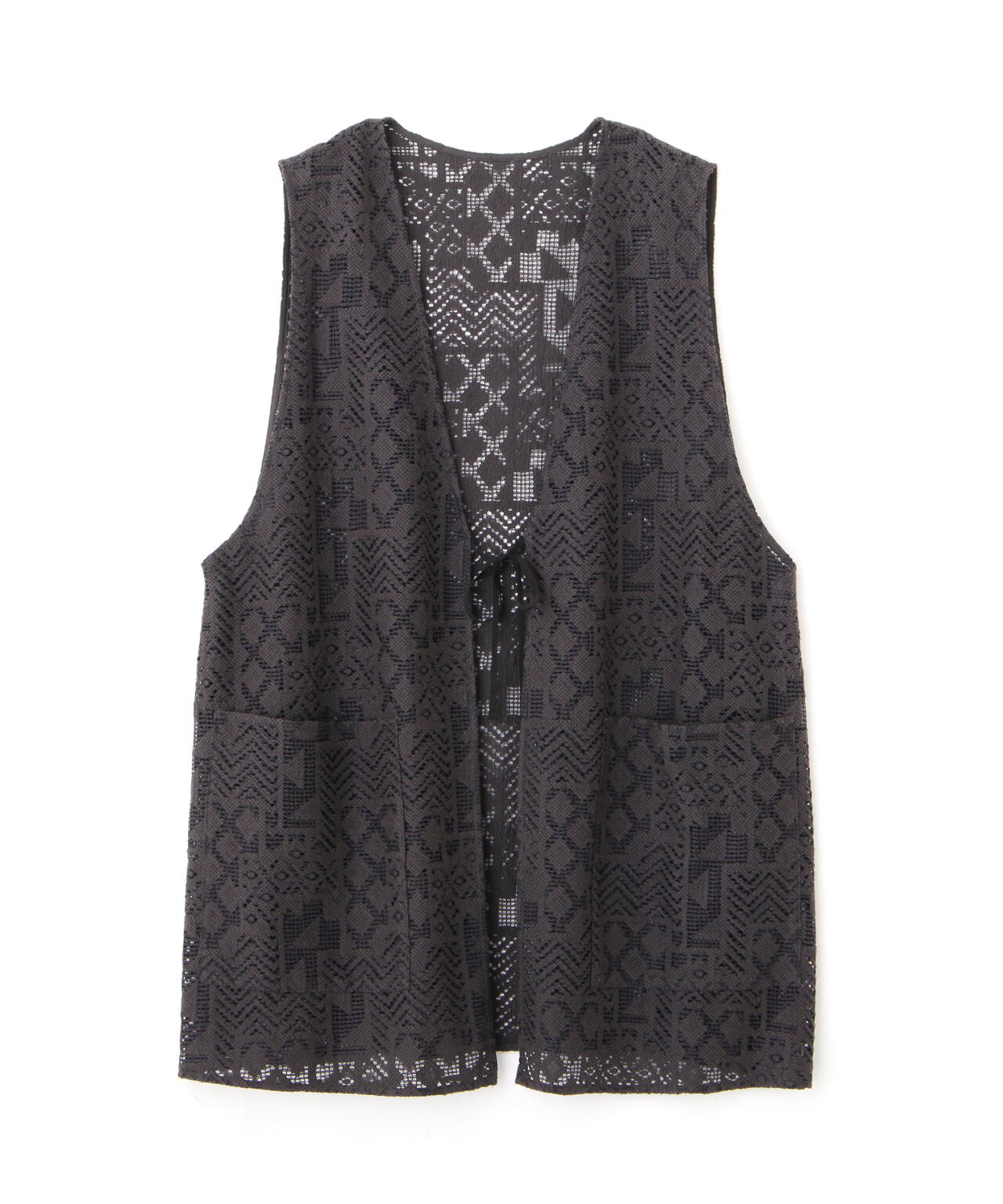 ジオメトリックレースジレ