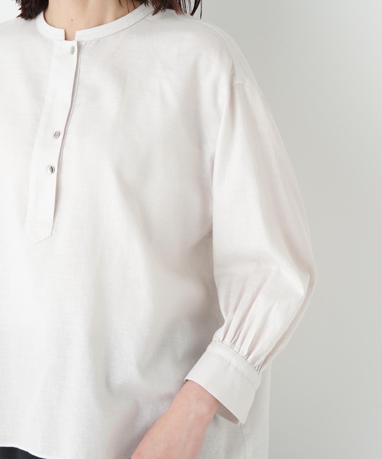 綿シルクスキッパーブラウス