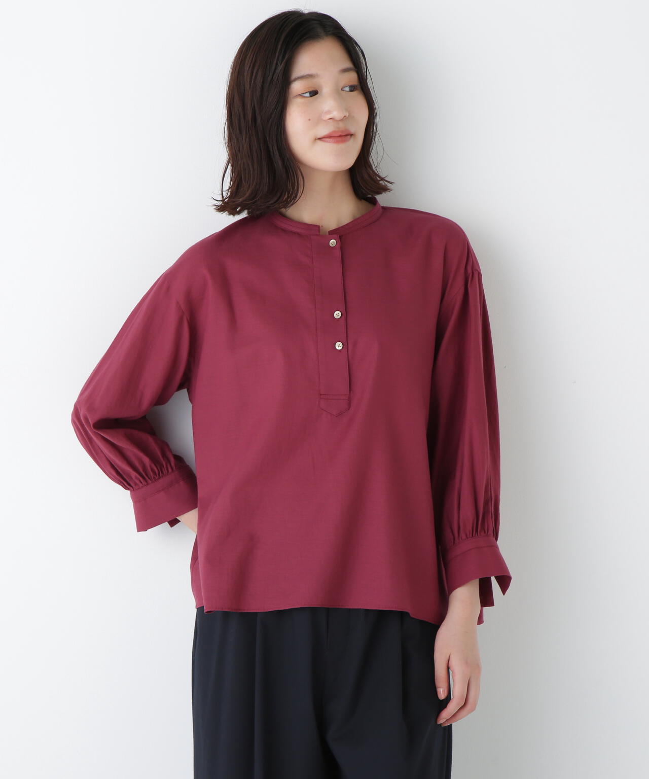 綿シルクスキッパーブラウス