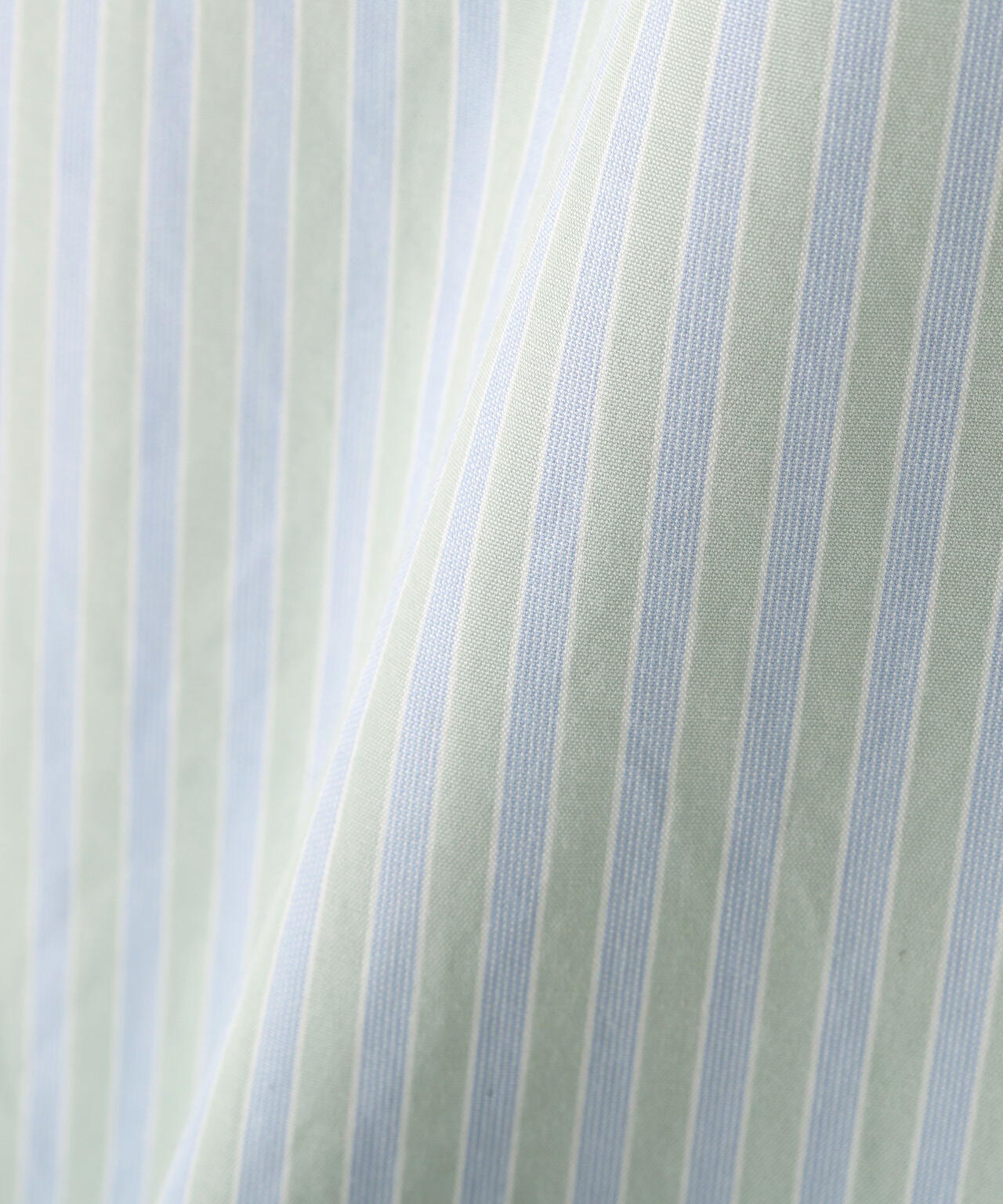 ストライプローン6分袖ブラウス