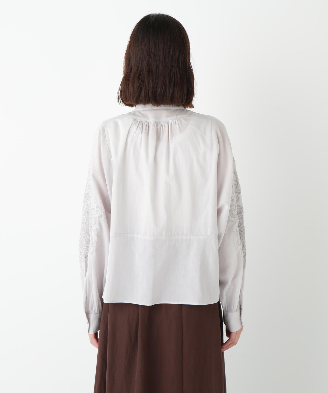 インドコットンボイルアップリケブラウス