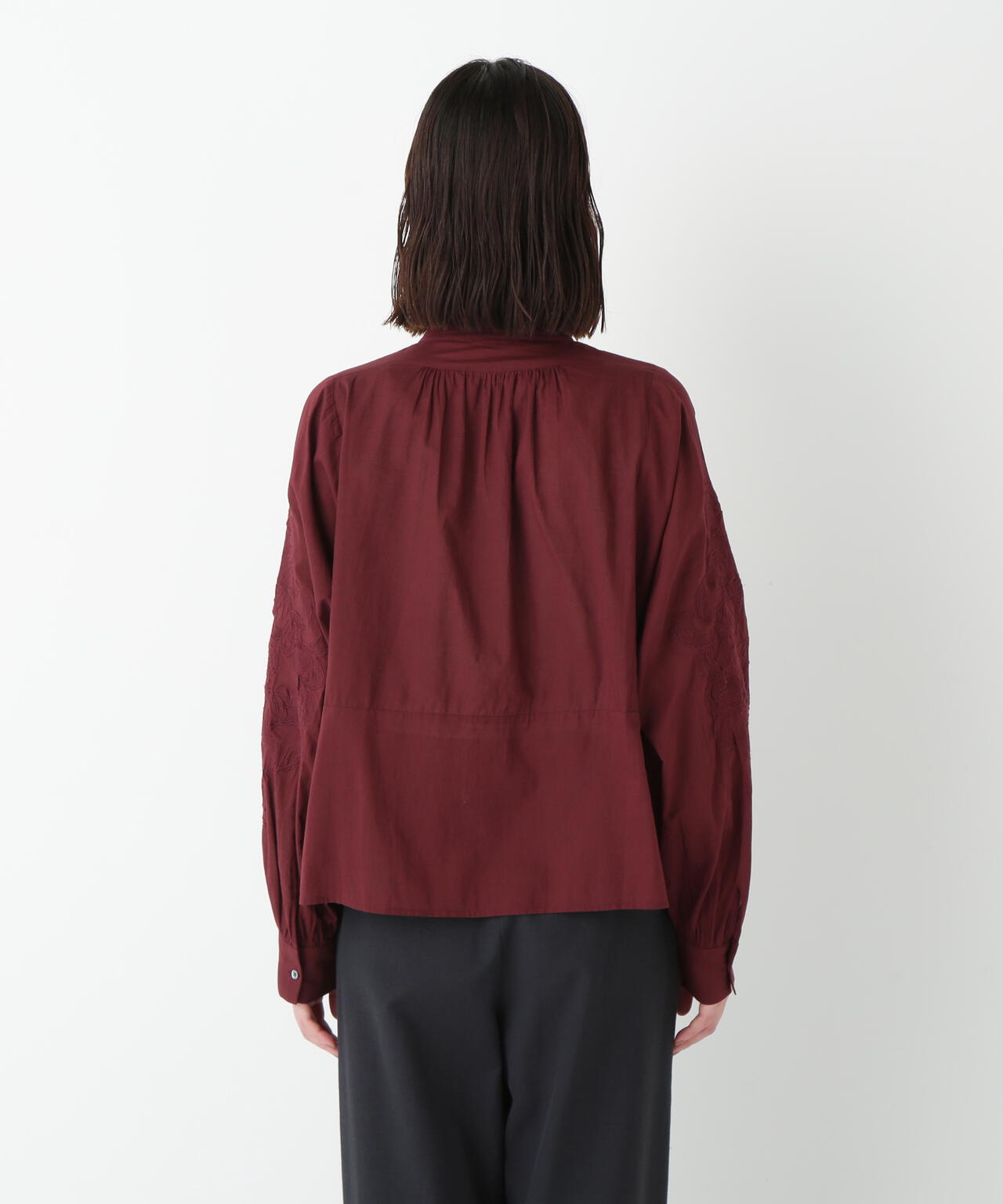 インドコットンボイルアップリケブラウス