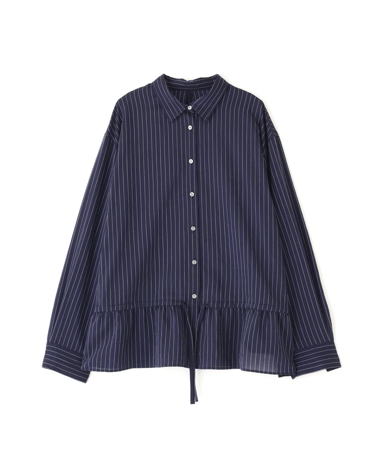 シアストライプブラウス