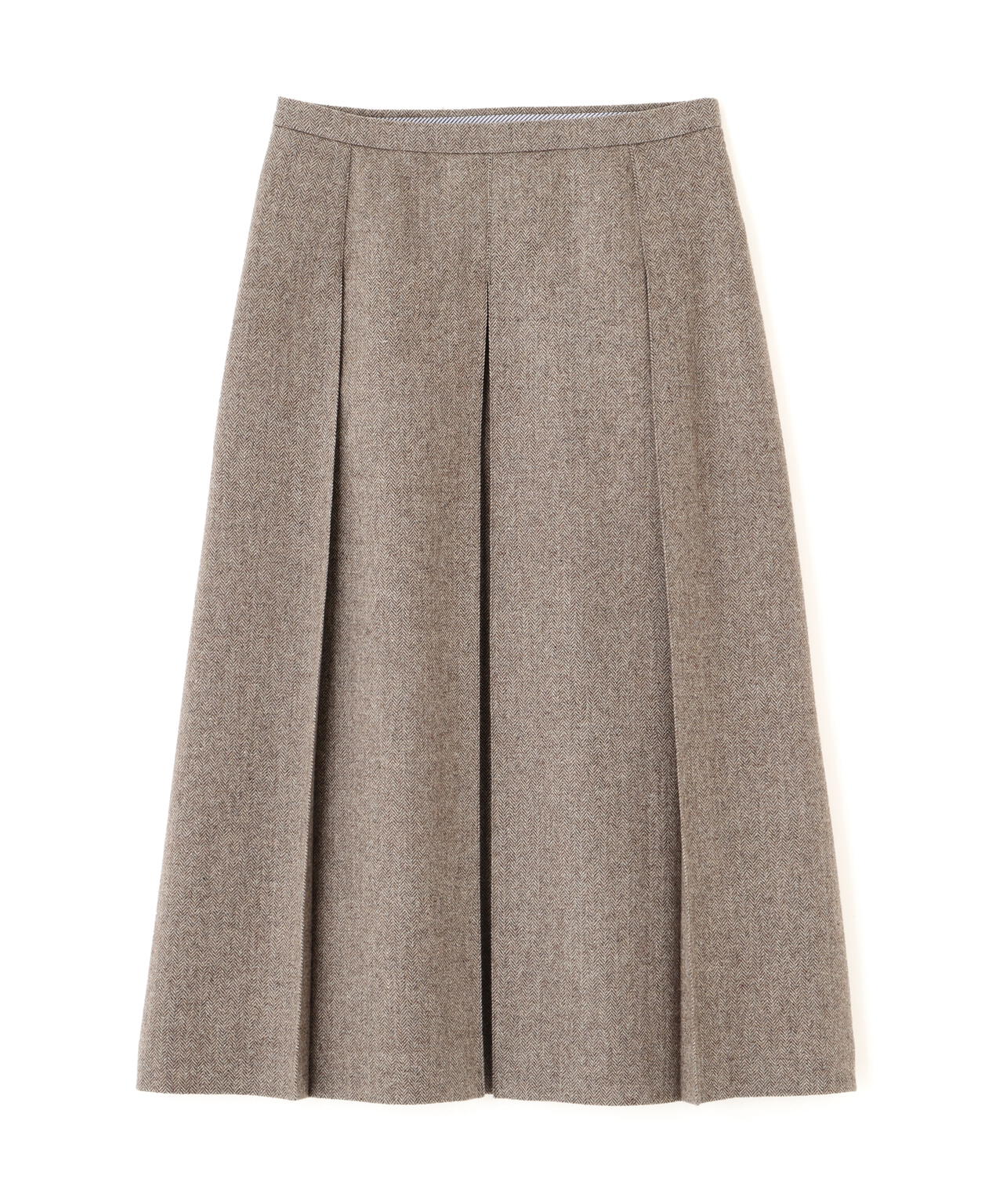 ヘリンボーンツィードタックスカート