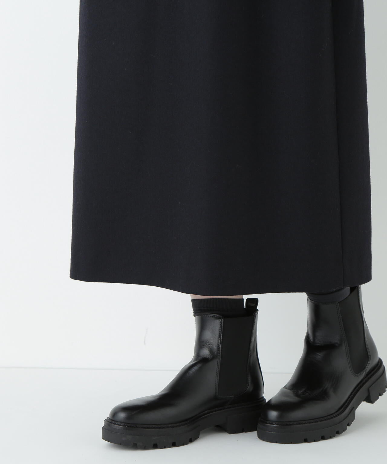 ウールサキソニーコクーンスカート