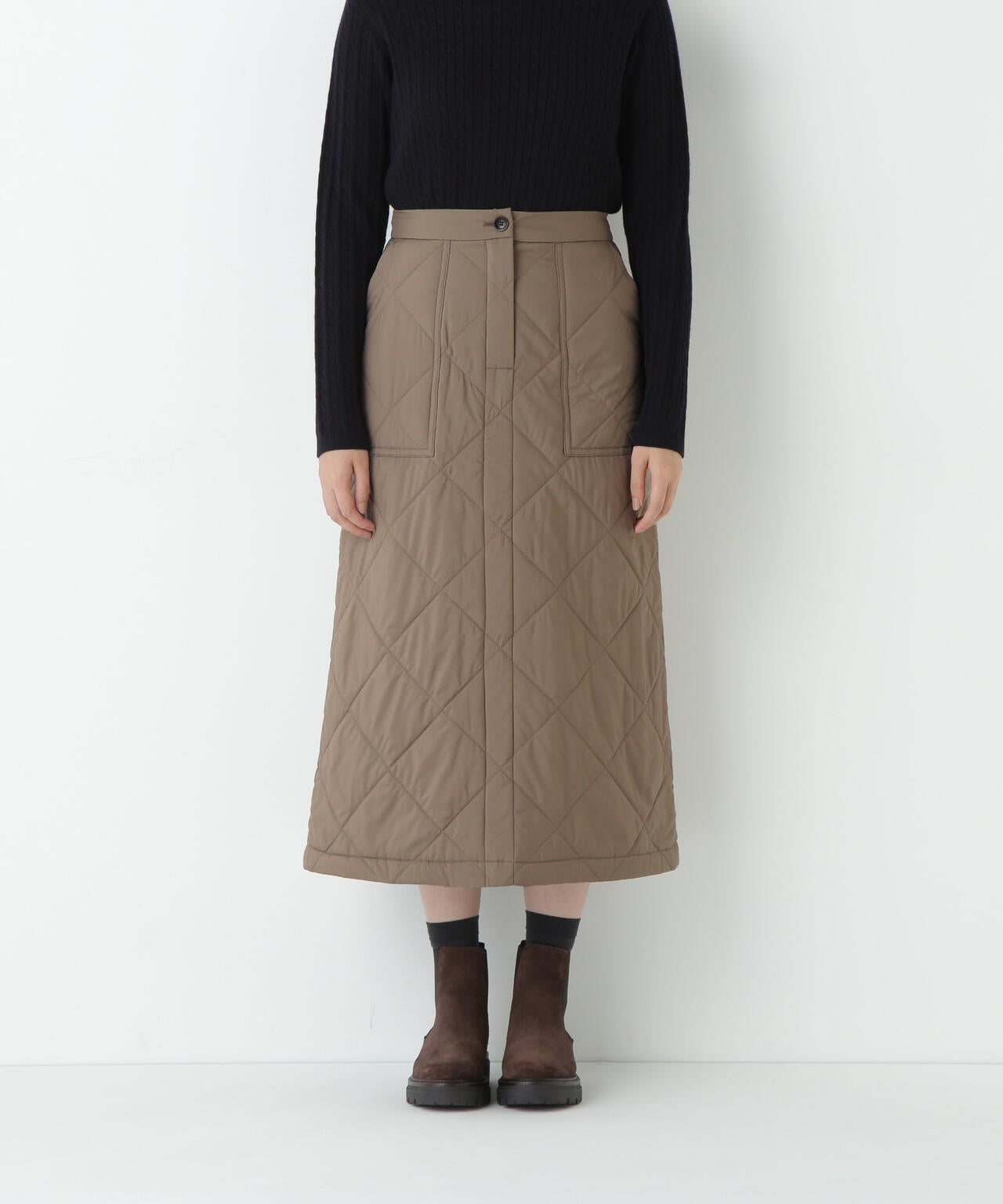 キルティングベイカーAラインスカート