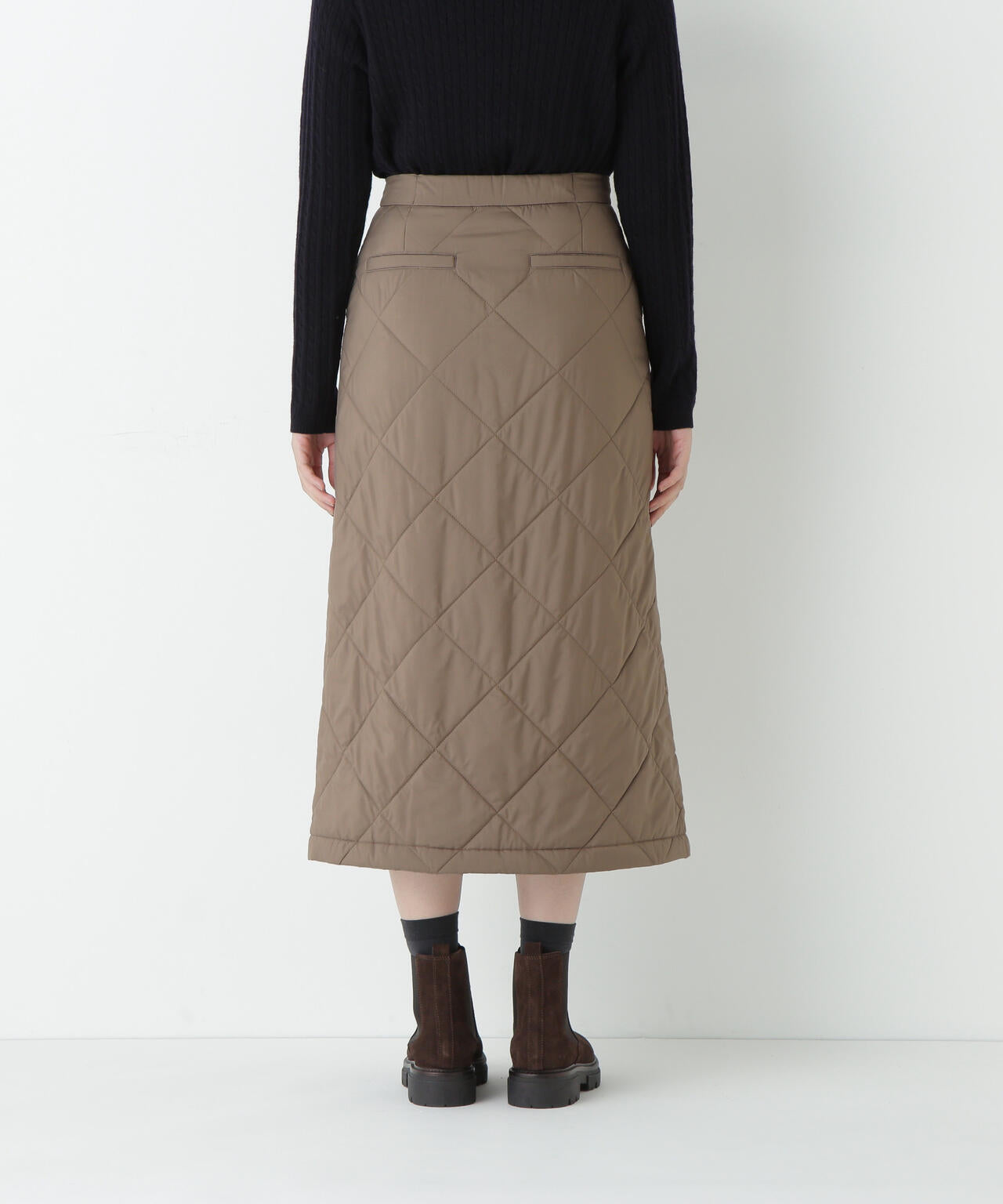 キルティングベイカーAラインスカート