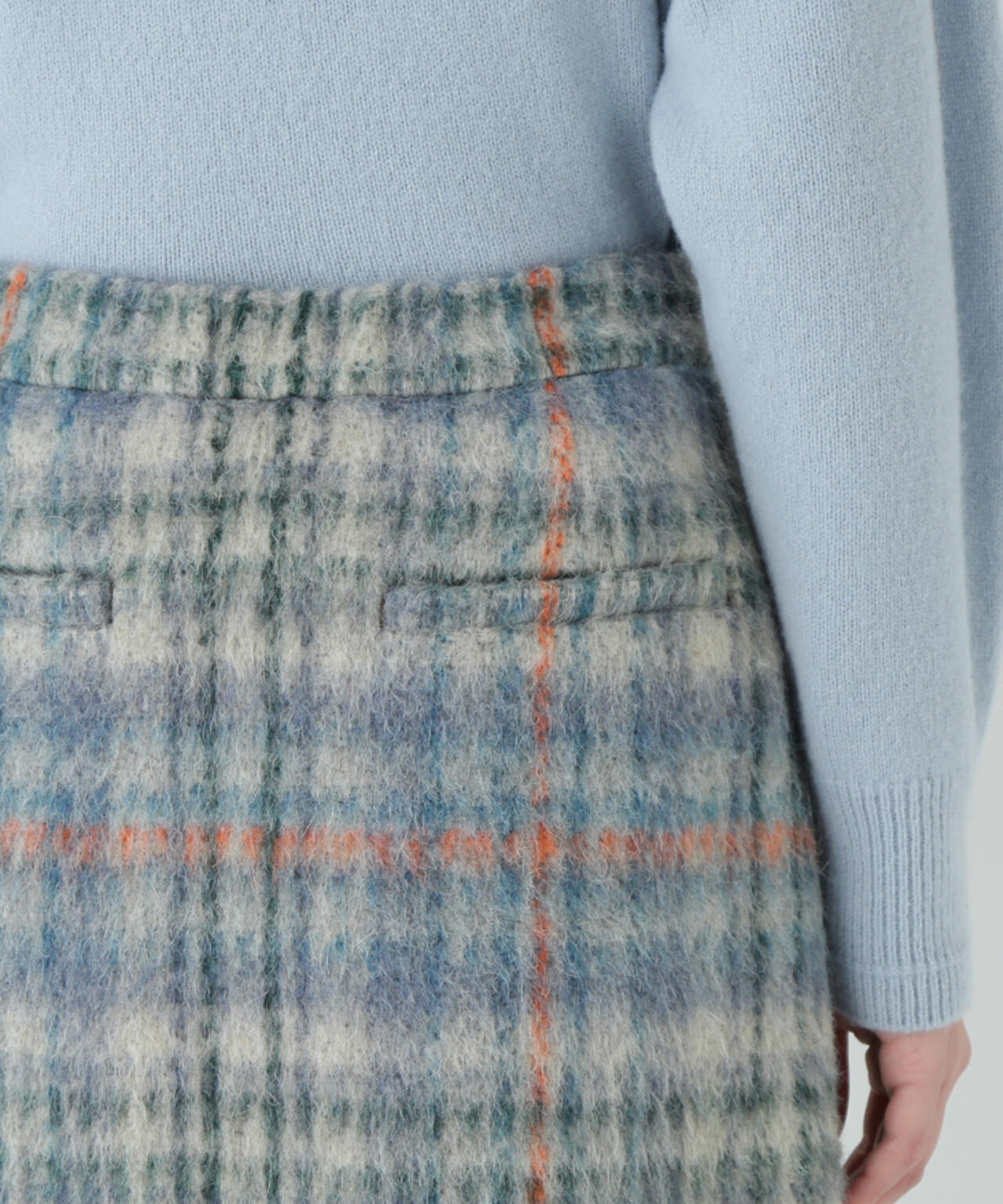 シャギーチェックベイカーAラインスカート