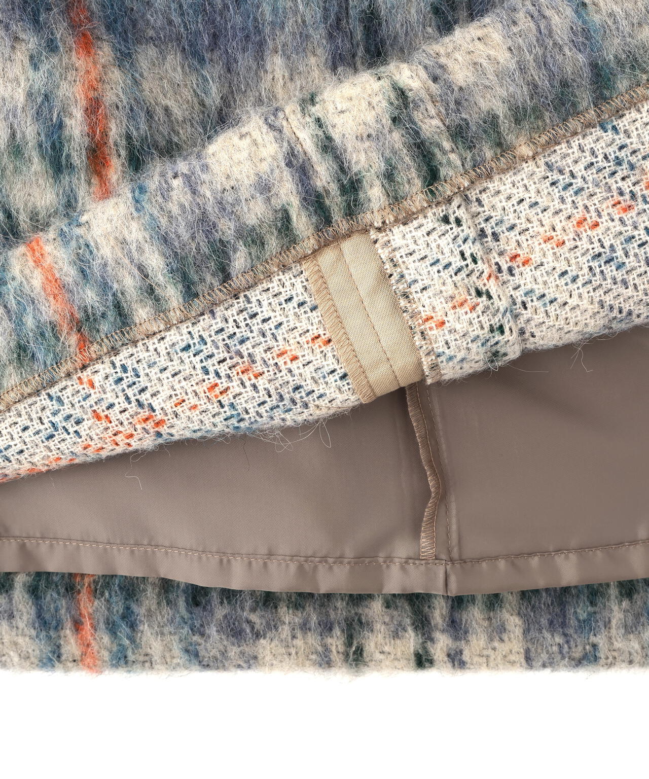 シャギーチェックベイカーAラインスカート