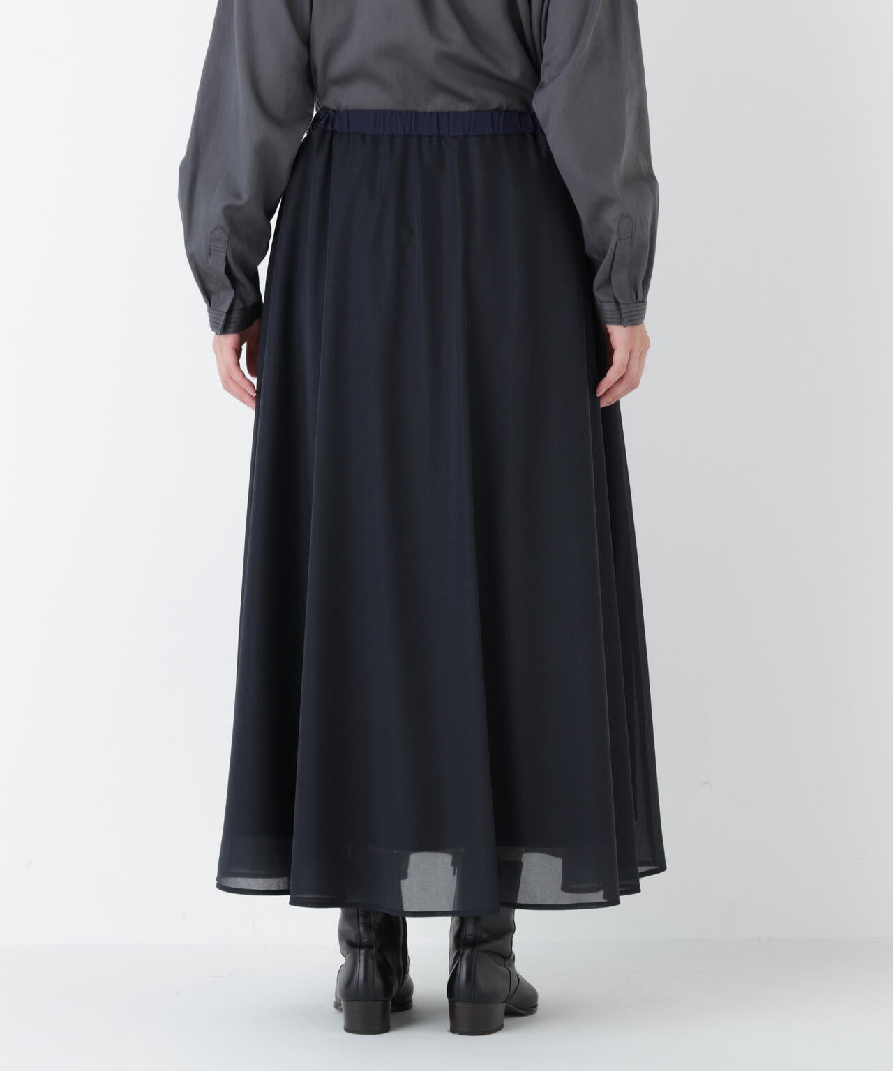 オーガンジートリコットギャザースカート