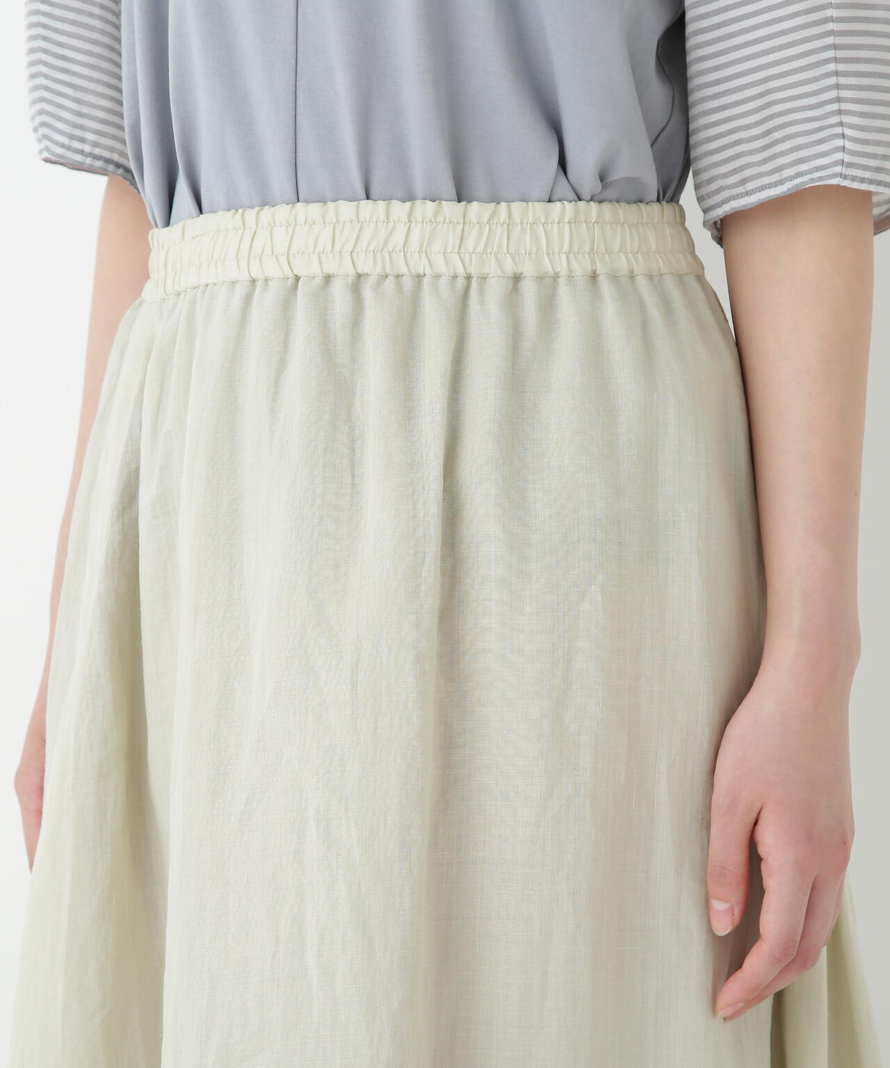 ラミーサイドボックスタックギャザースカート