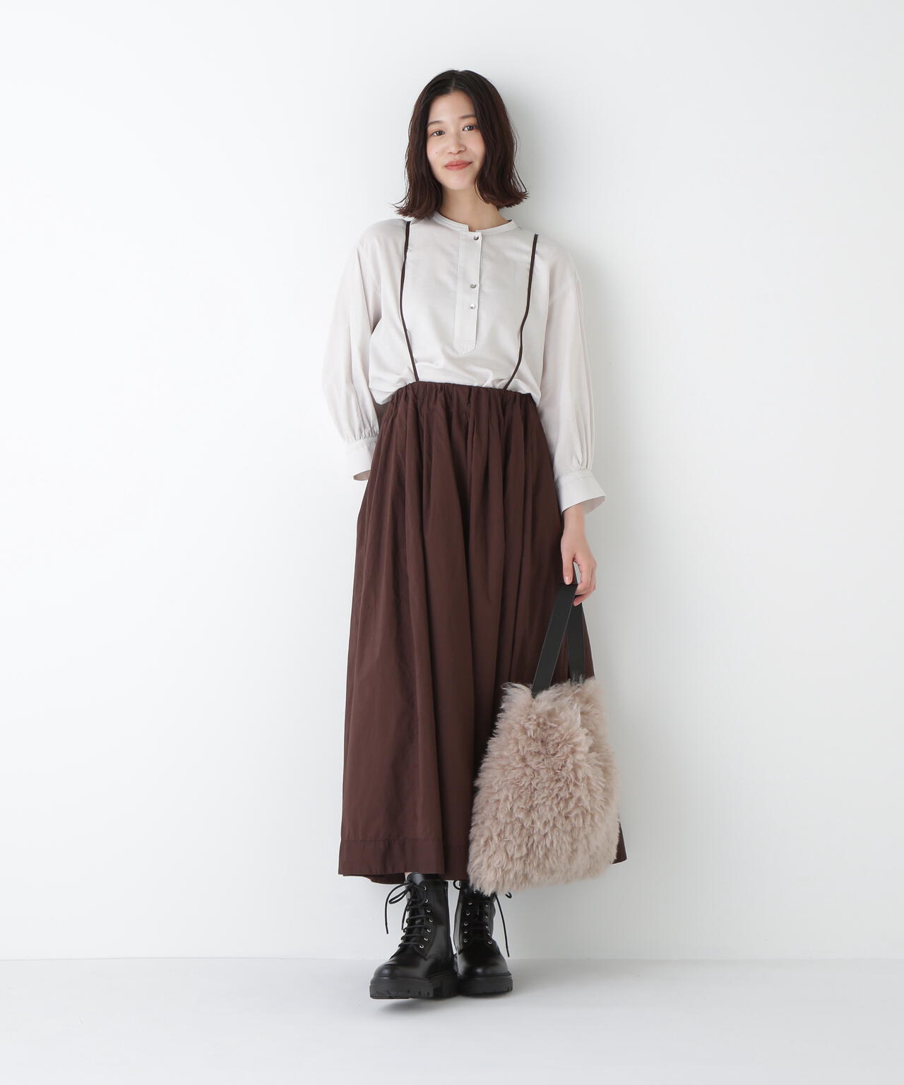 コットンローンギャザースカート