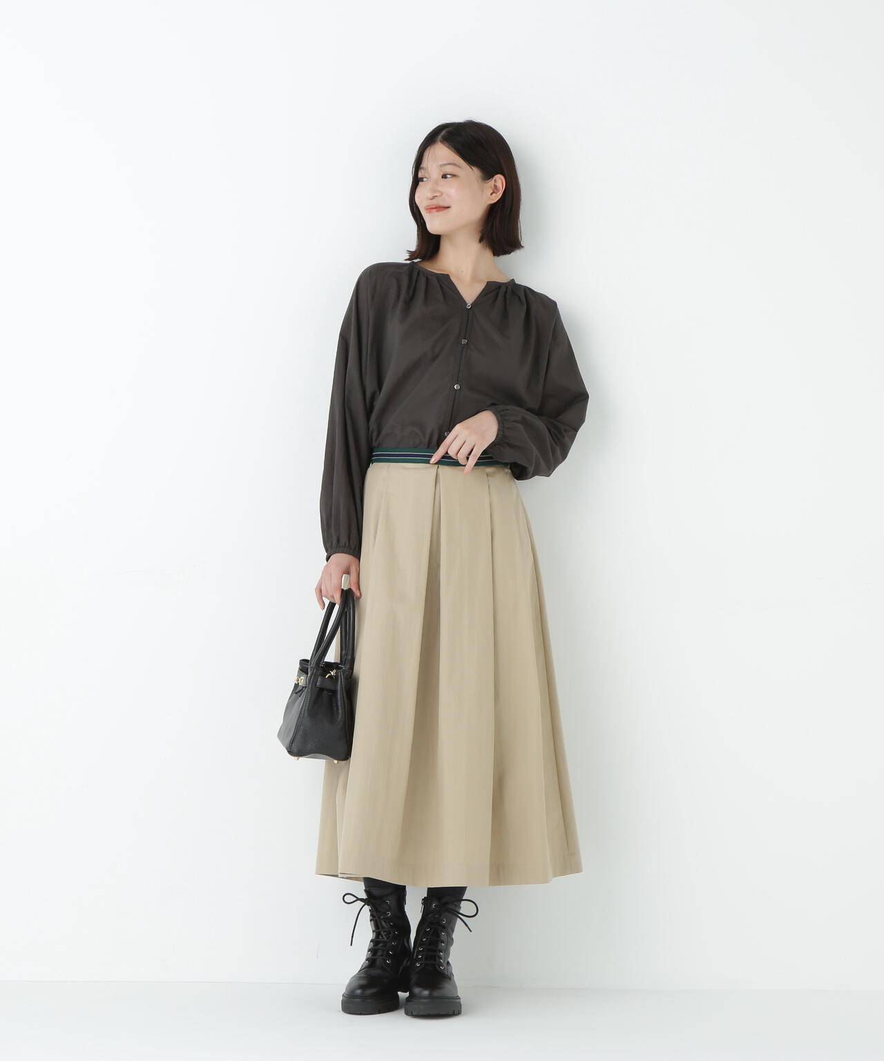 コットンナイロンツイルスカート