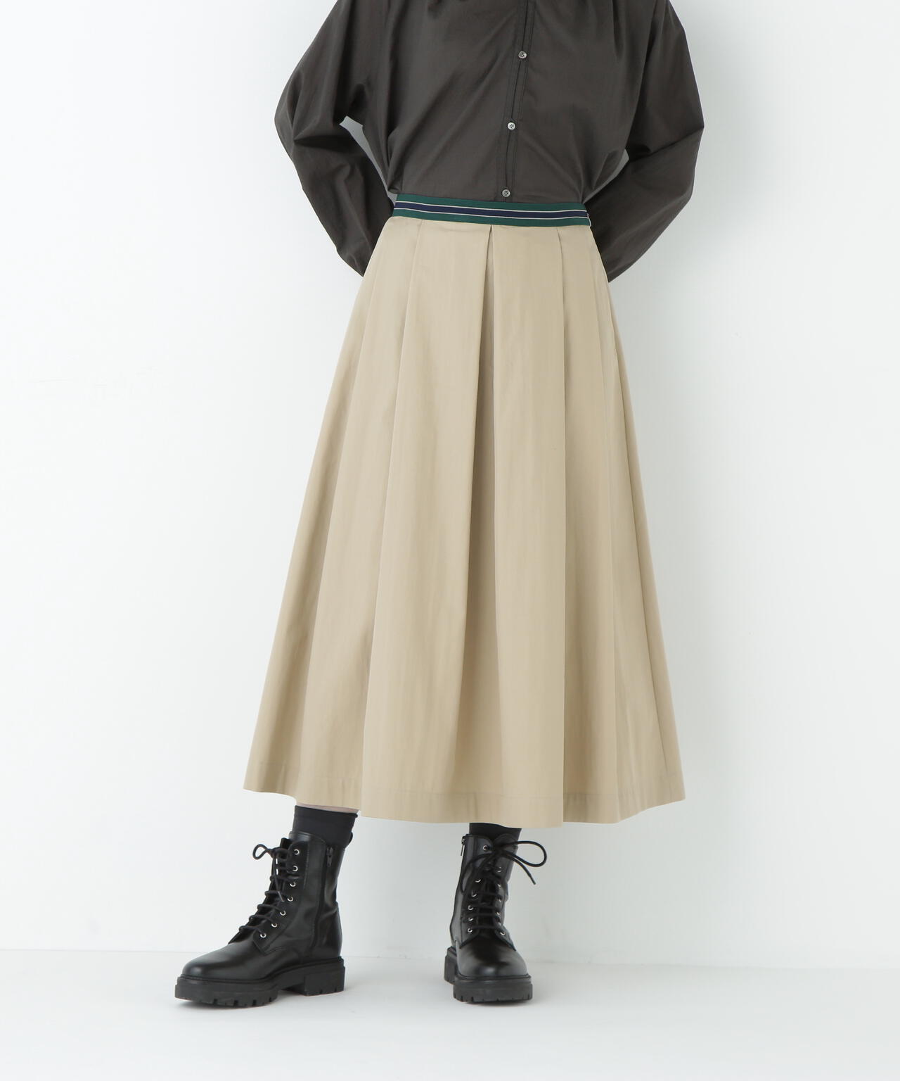 コットンナイロンツイルスカート