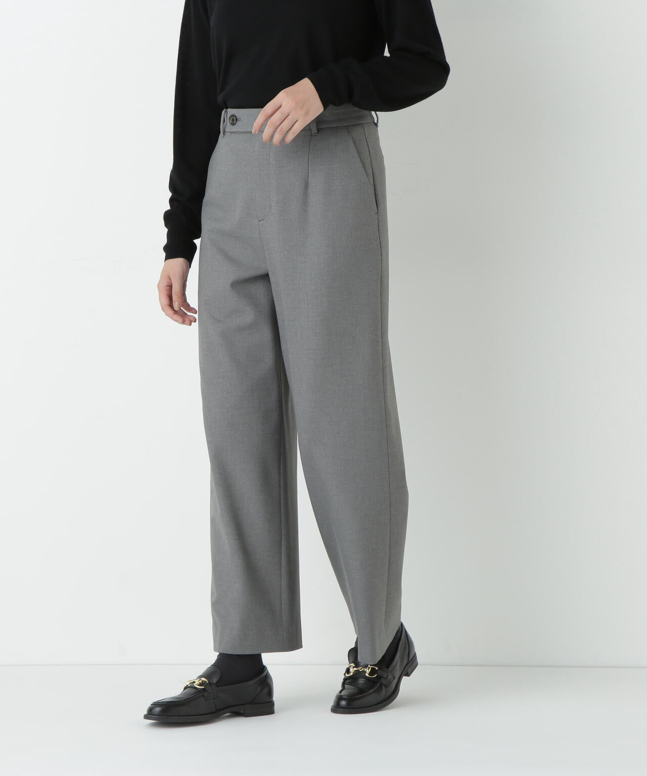 ≪ウォーム素材≫裏起毛セミワイドパンツ