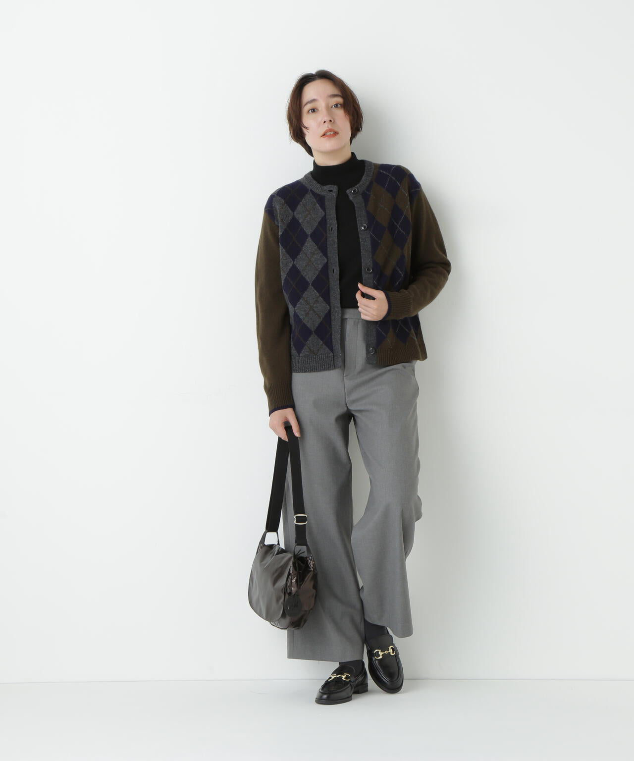 ≪ウォーム素材≫裏起毛セミワイドパンツ