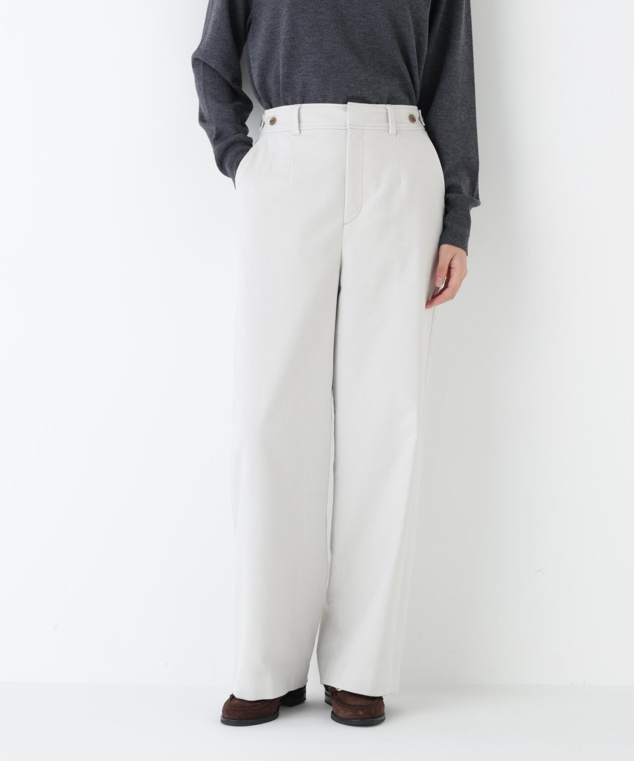 ≪マルチサイズ / 洗える≫ストレッチエアリードットコードパンツ