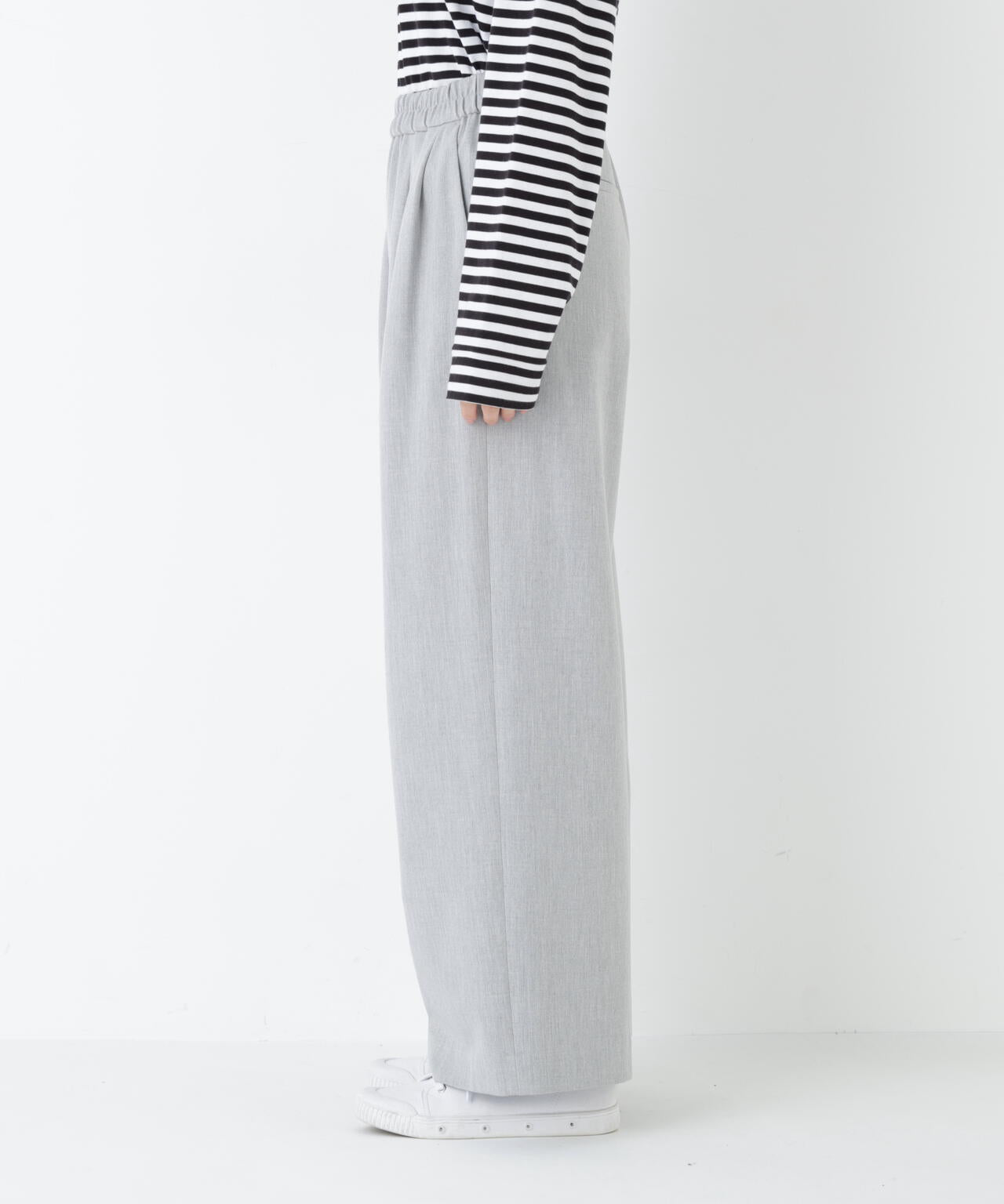 ≪ウォーム素材 / 洗える≫裏起毛イージーワイドパンツ