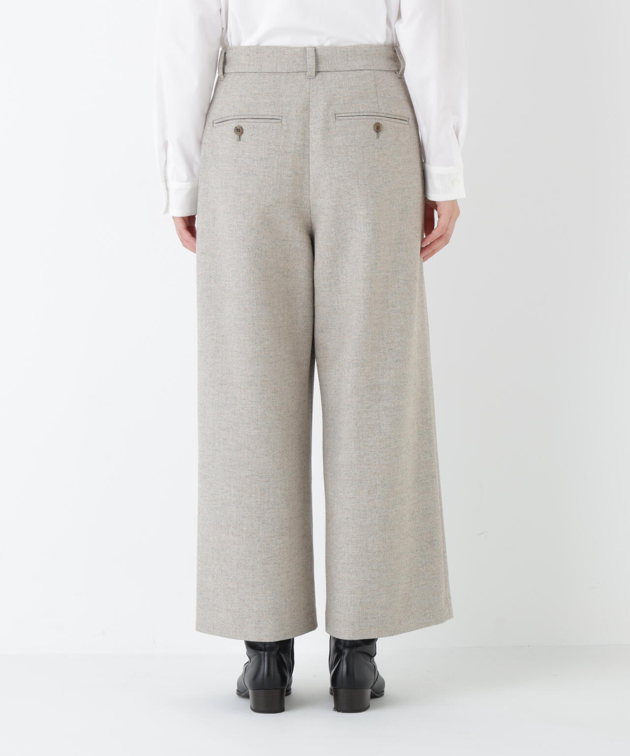 ≪洗える≫ツィードツイルガウチョパンツ