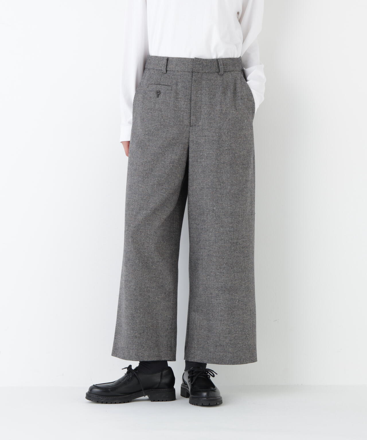 ≪洗える≫ツィードツイルガウチョパンツ