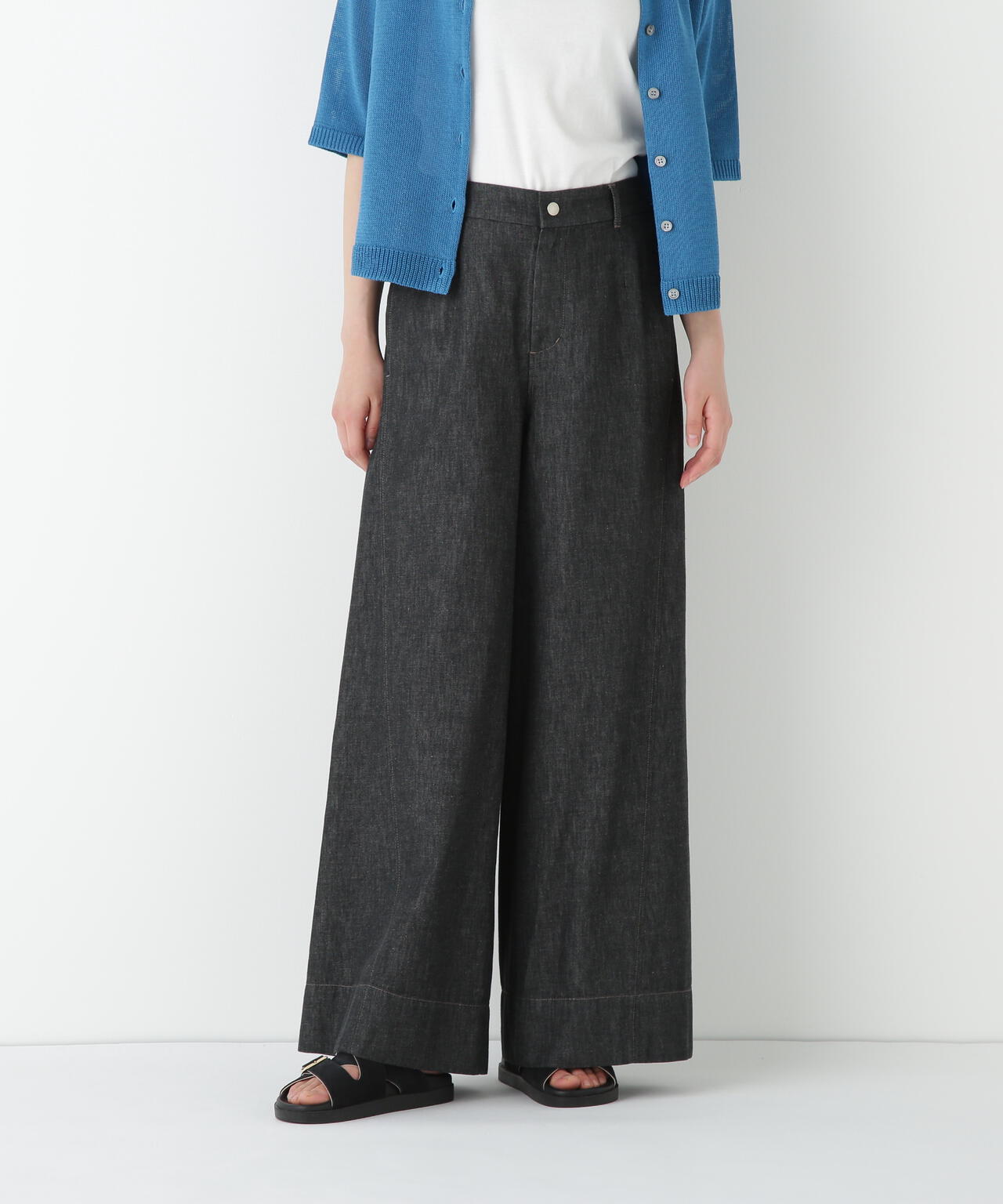 ライトオンスデニムツイストバギーパンツ