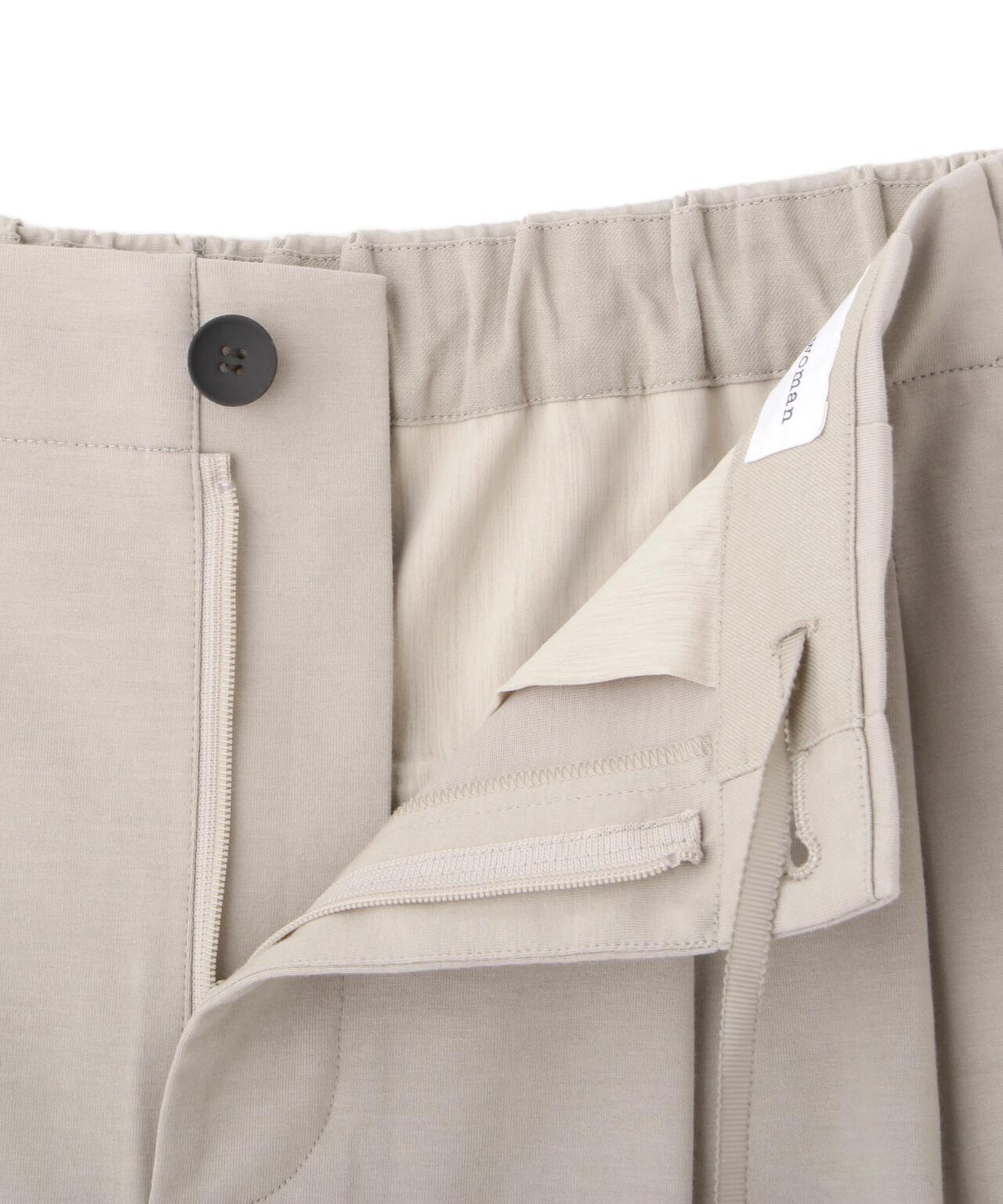 プレーティング天竺タックセミワイドパンツ