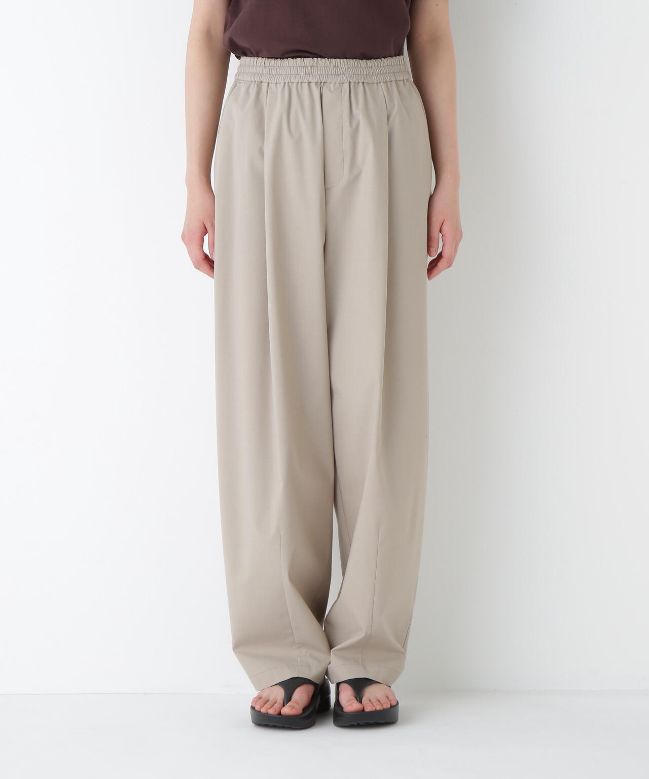 TR×TCポプリンストレッチイージーカーブパンツ