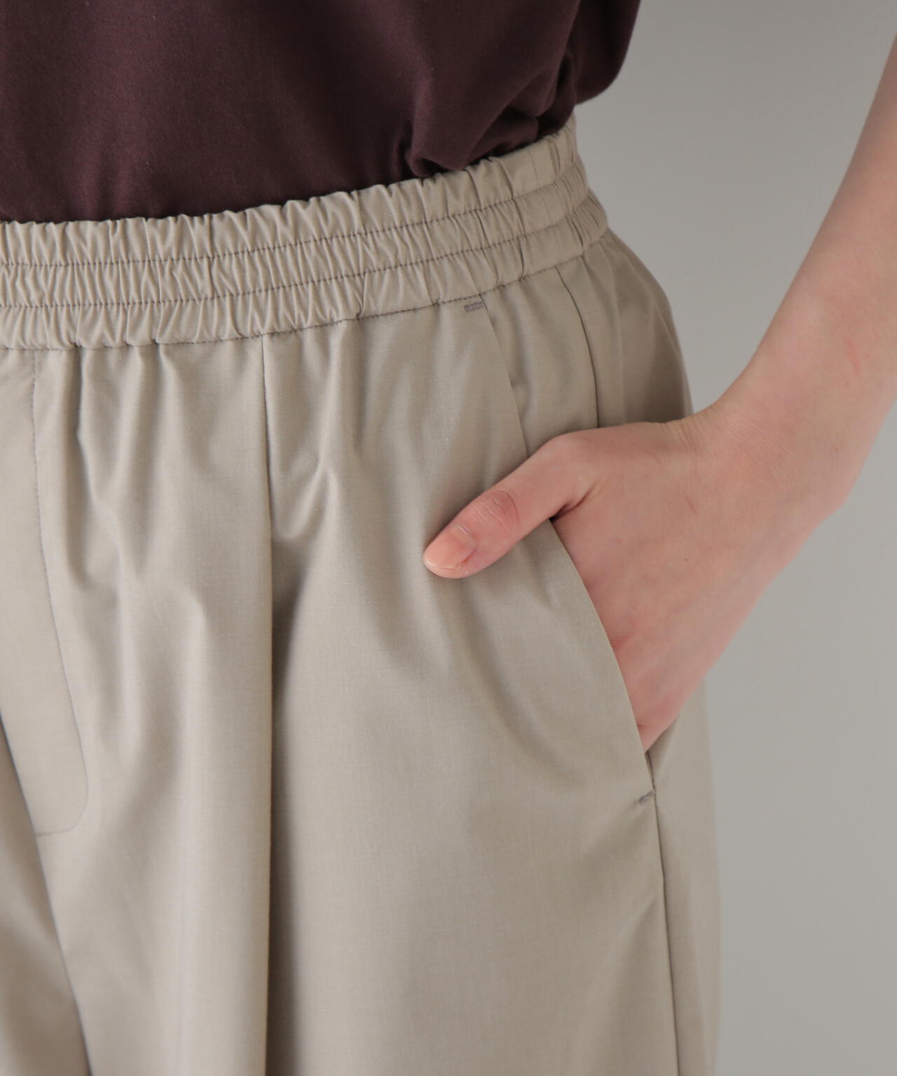 TR×TCポプリンストレッチイージーカーブパンツ