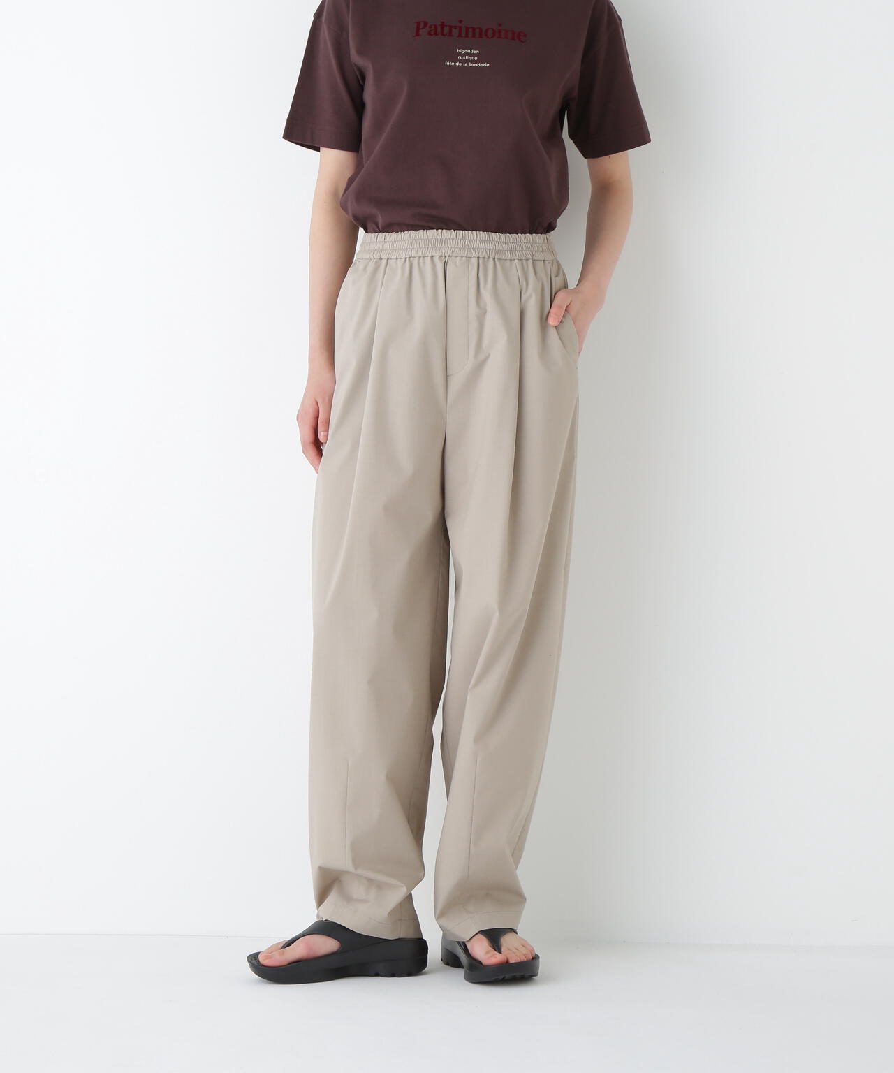 TR×TCポプリンストレッチイージーカーブパンツ