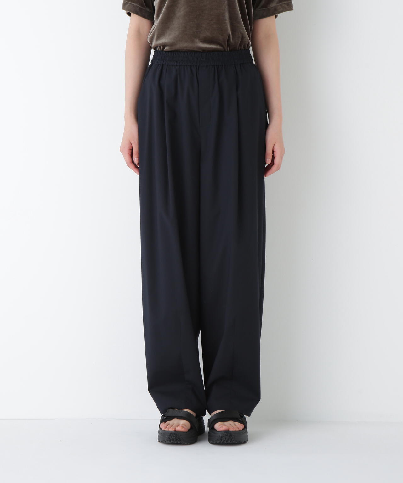 TR×TCポプリンストレッチイージーカーブパンツ