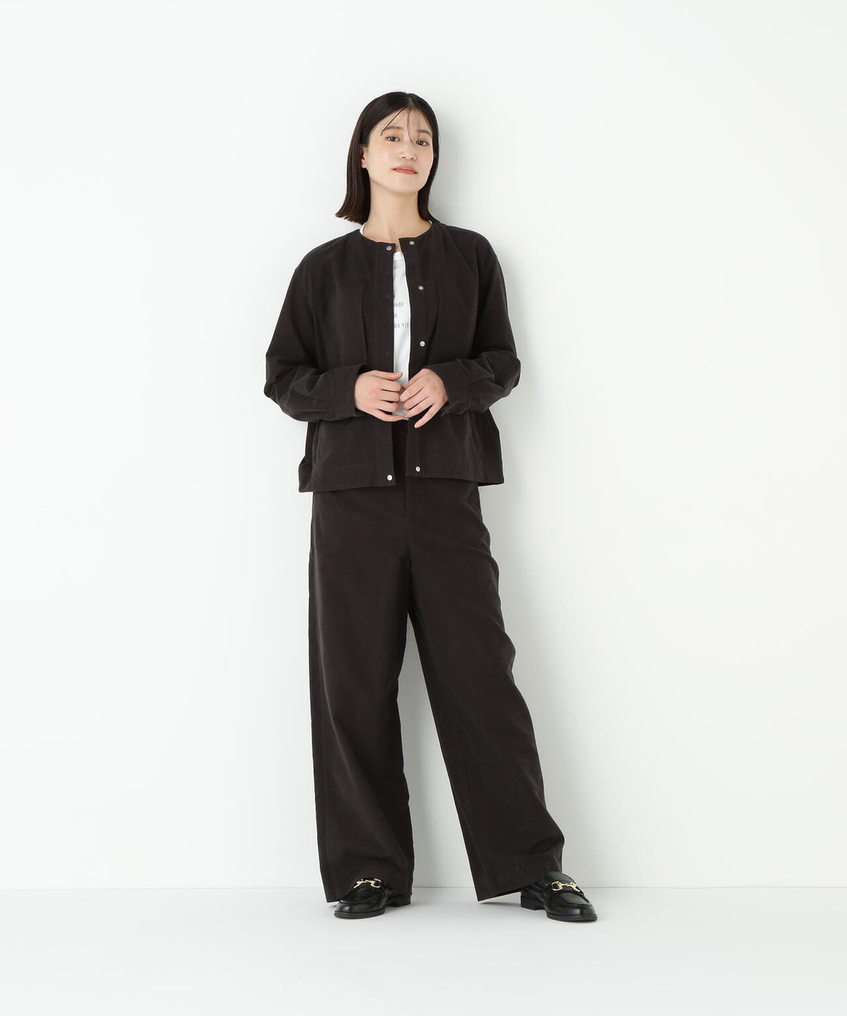 ストレッチエアリードットコードセミワイドパンツ