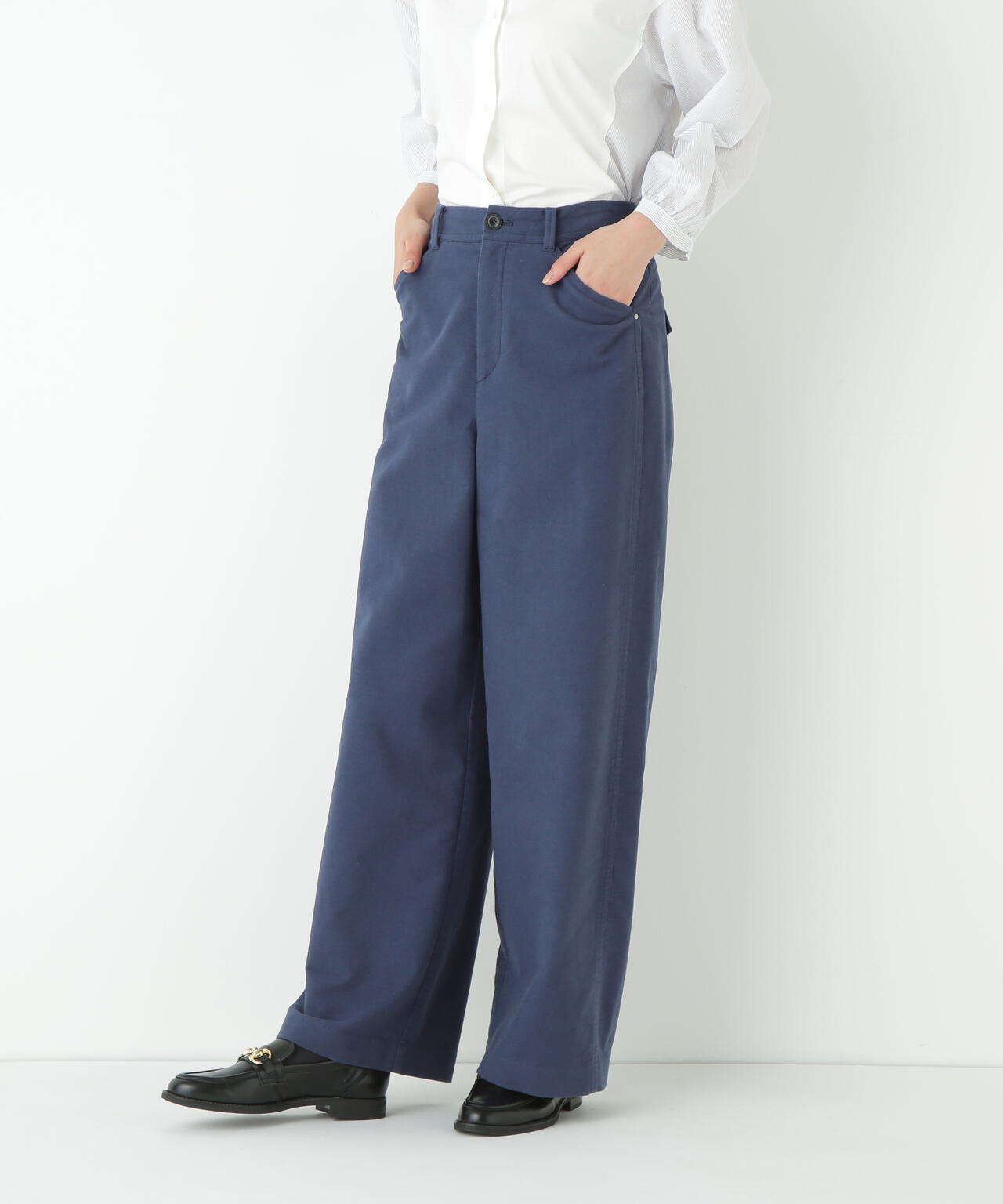 ストレッチエアリードットコードセミワイドパンツ