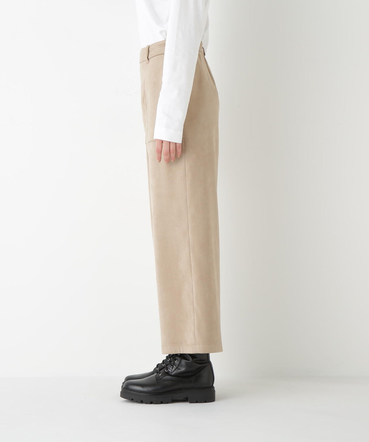 ストレッチスェードベイカーガウチョパンツ