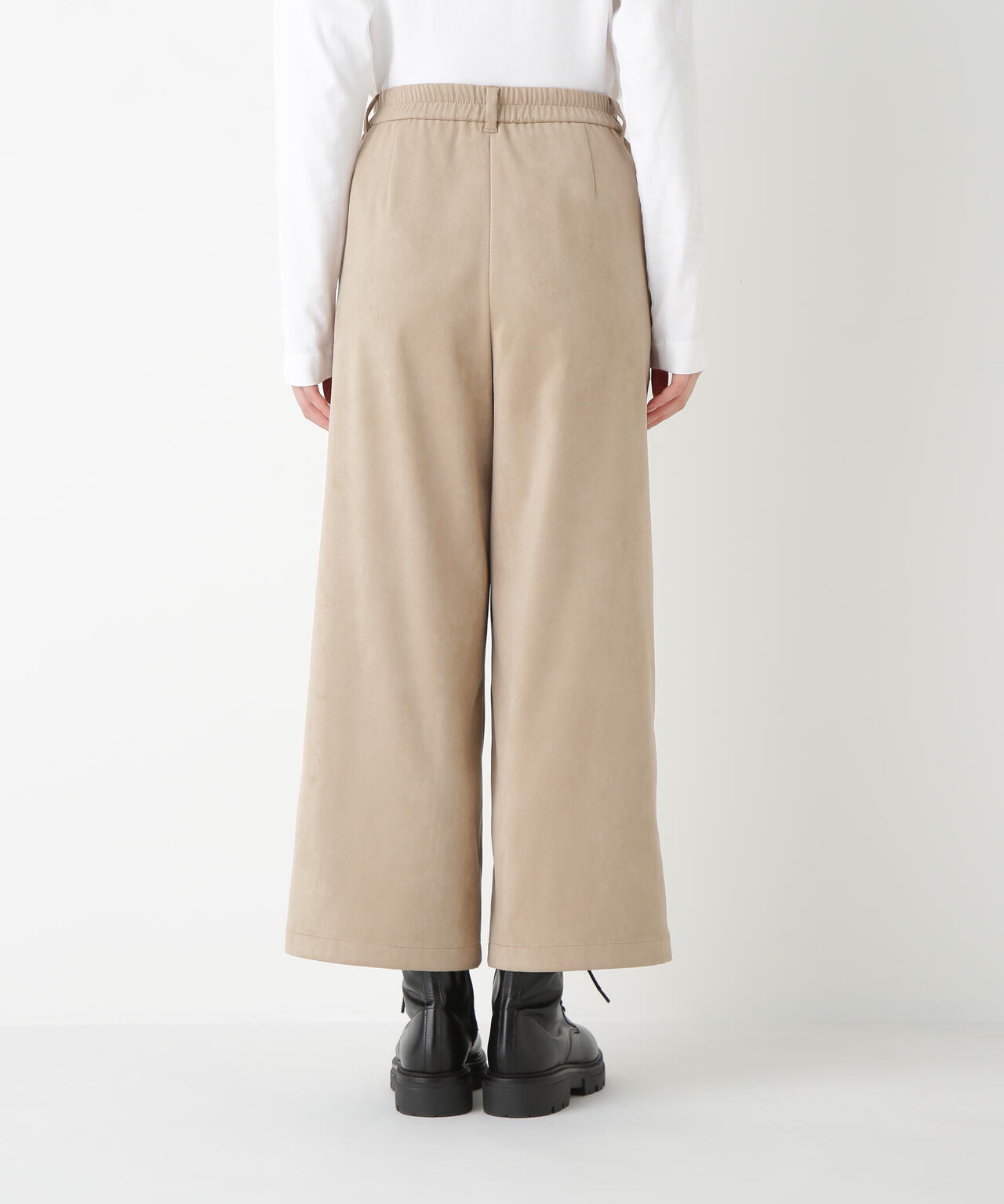 ストレッチスェードベイカーガウチョパンツ