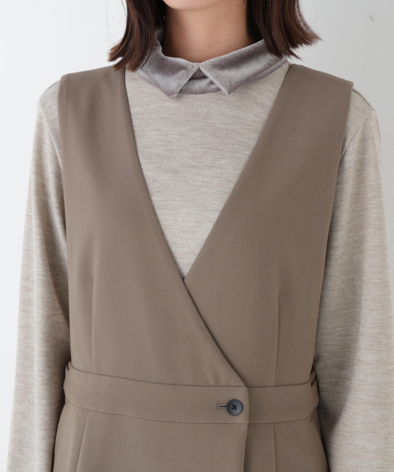 ≪洗える≫TRダブルクロス ジャンパースカート