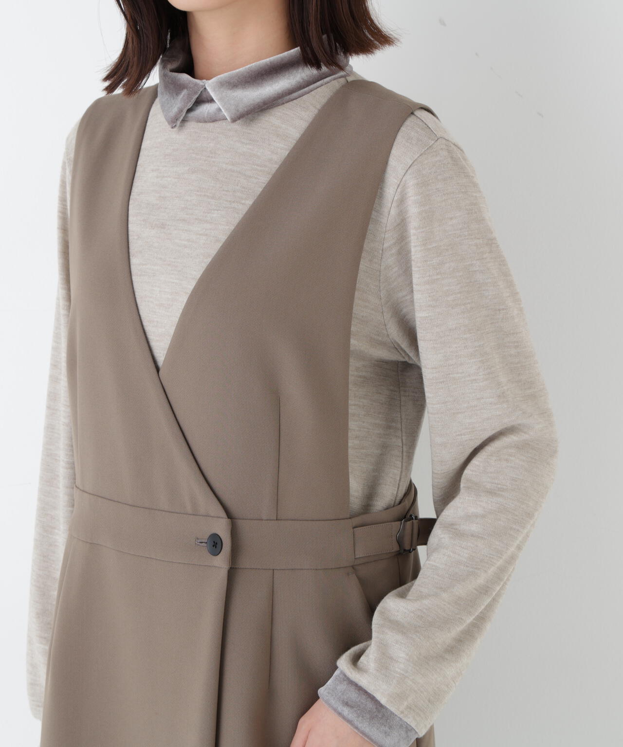 ≪洗える≫TRダブルクロス ジャンパースカート