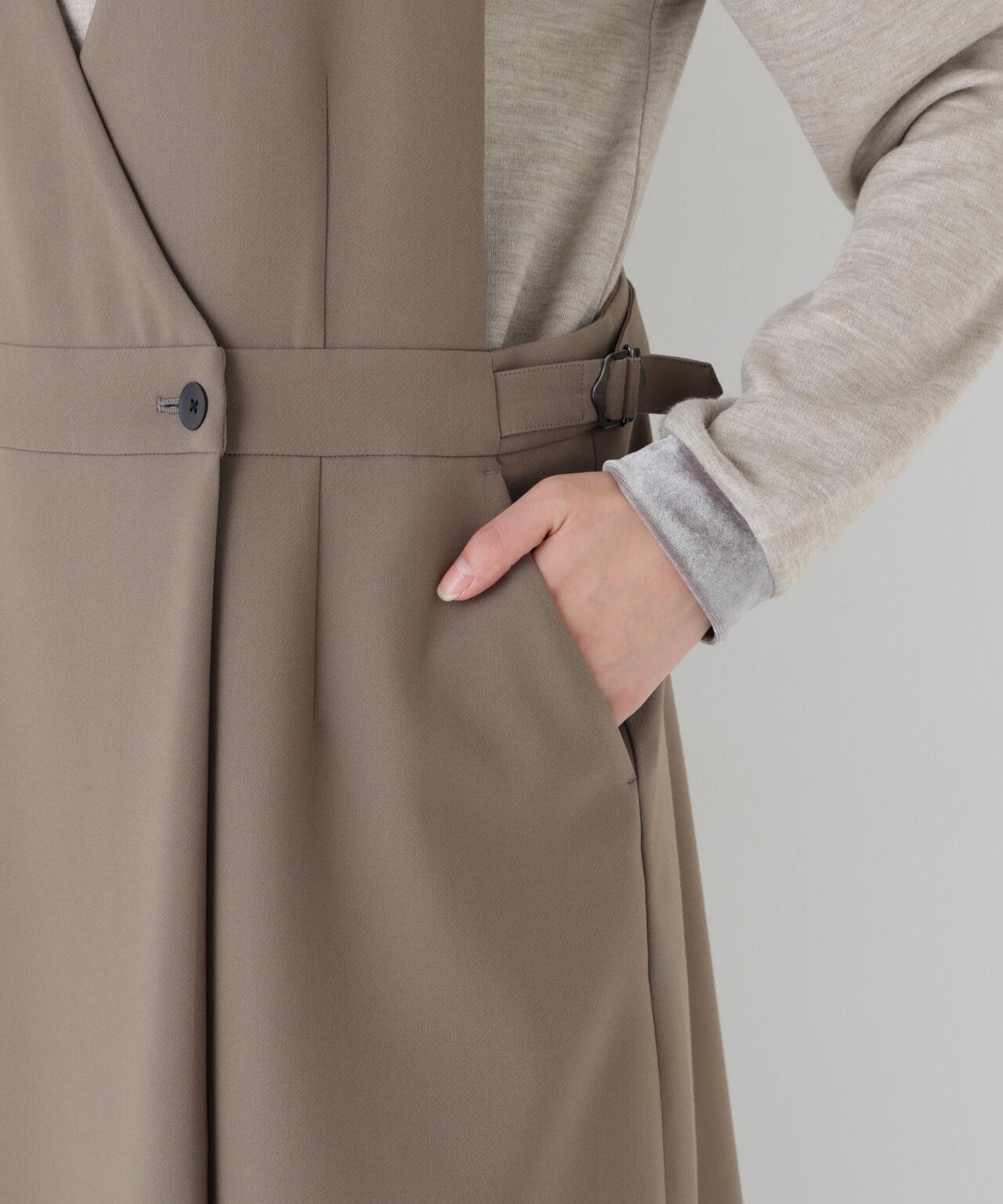 ≪洗える≫TRダブルクロス ジャンパースカート