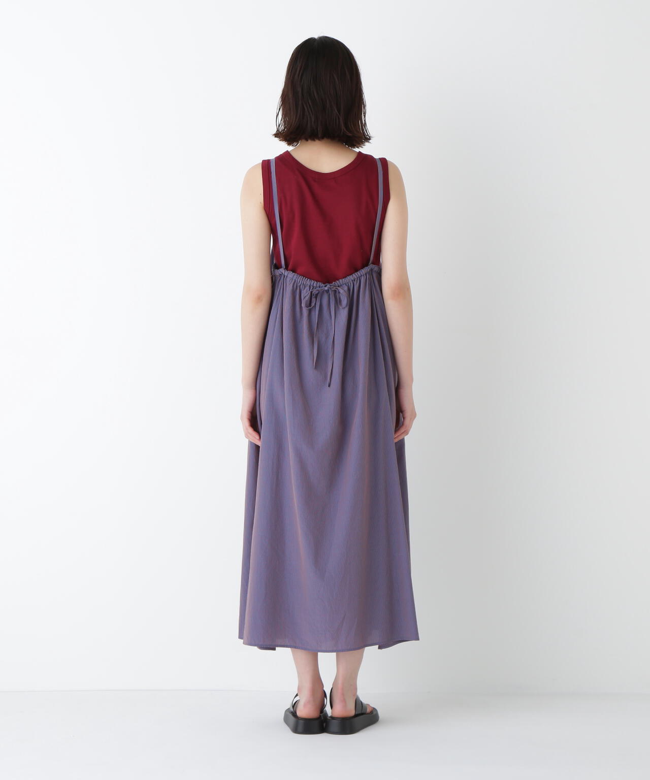 ストライプローンキャミソールワンピース