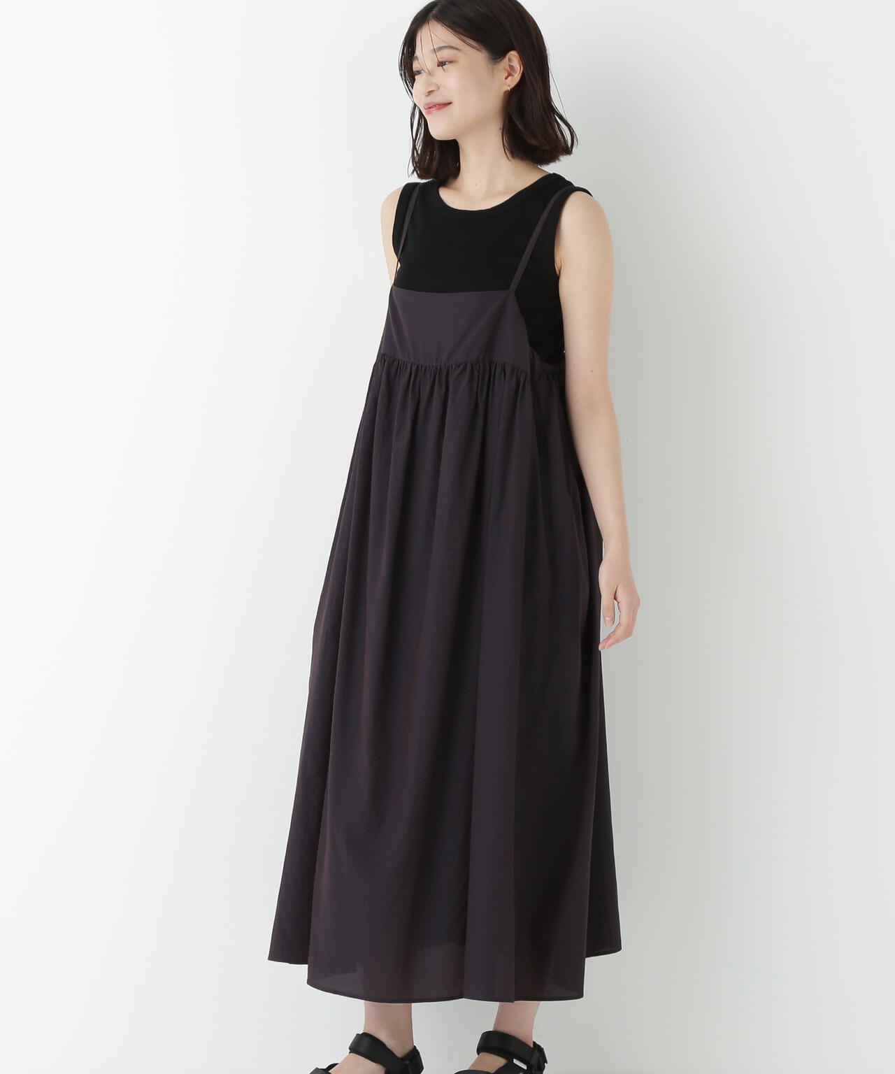 ストライプローンキャミソールワンピース