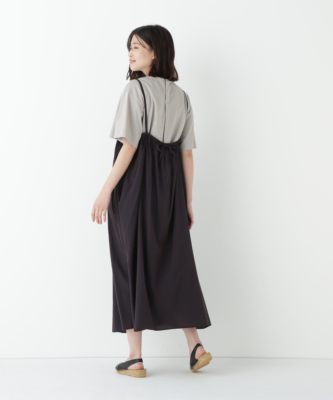 ストライプローンキャミソールワンピース