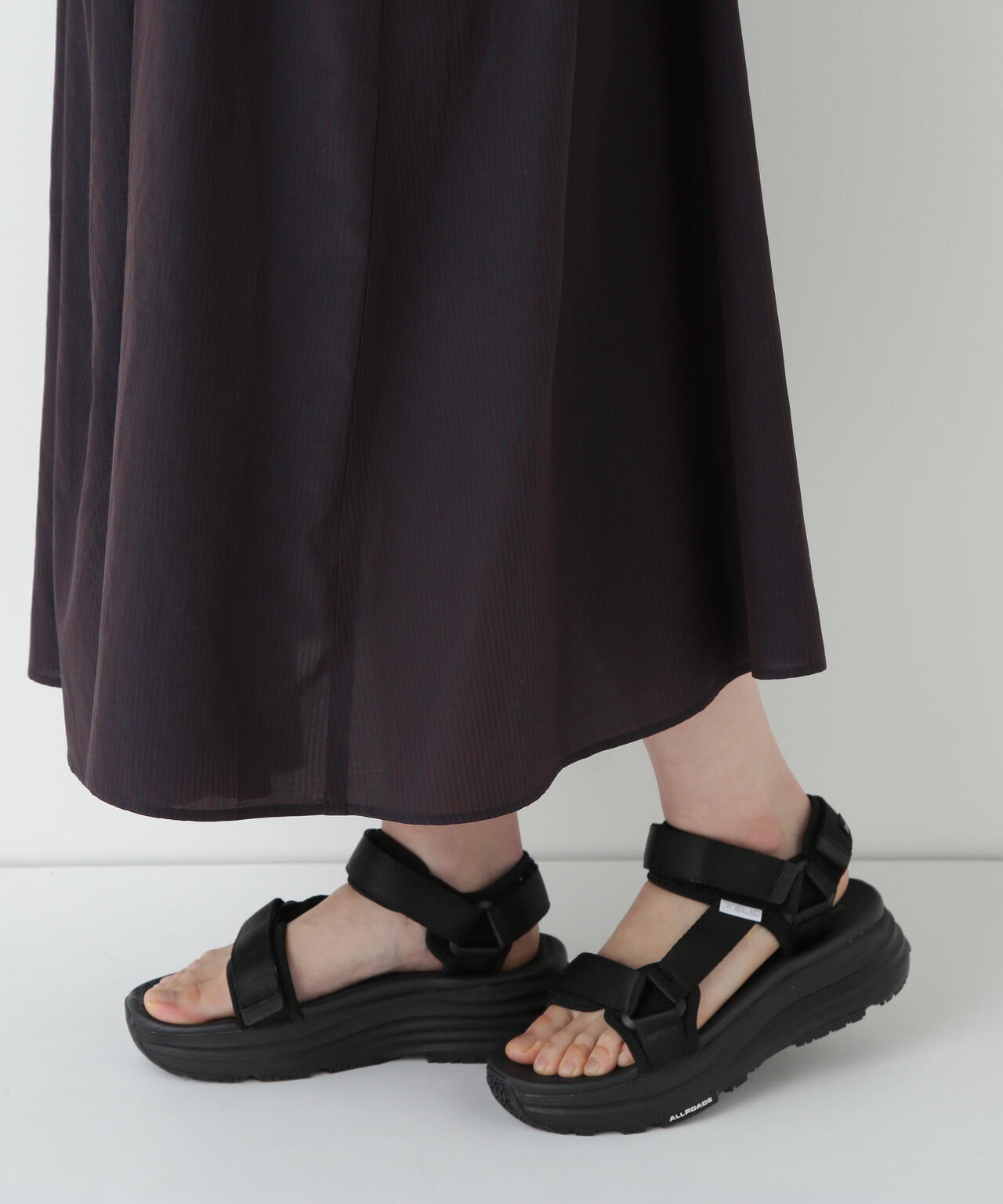 ストライプローンキャミソールワンピース