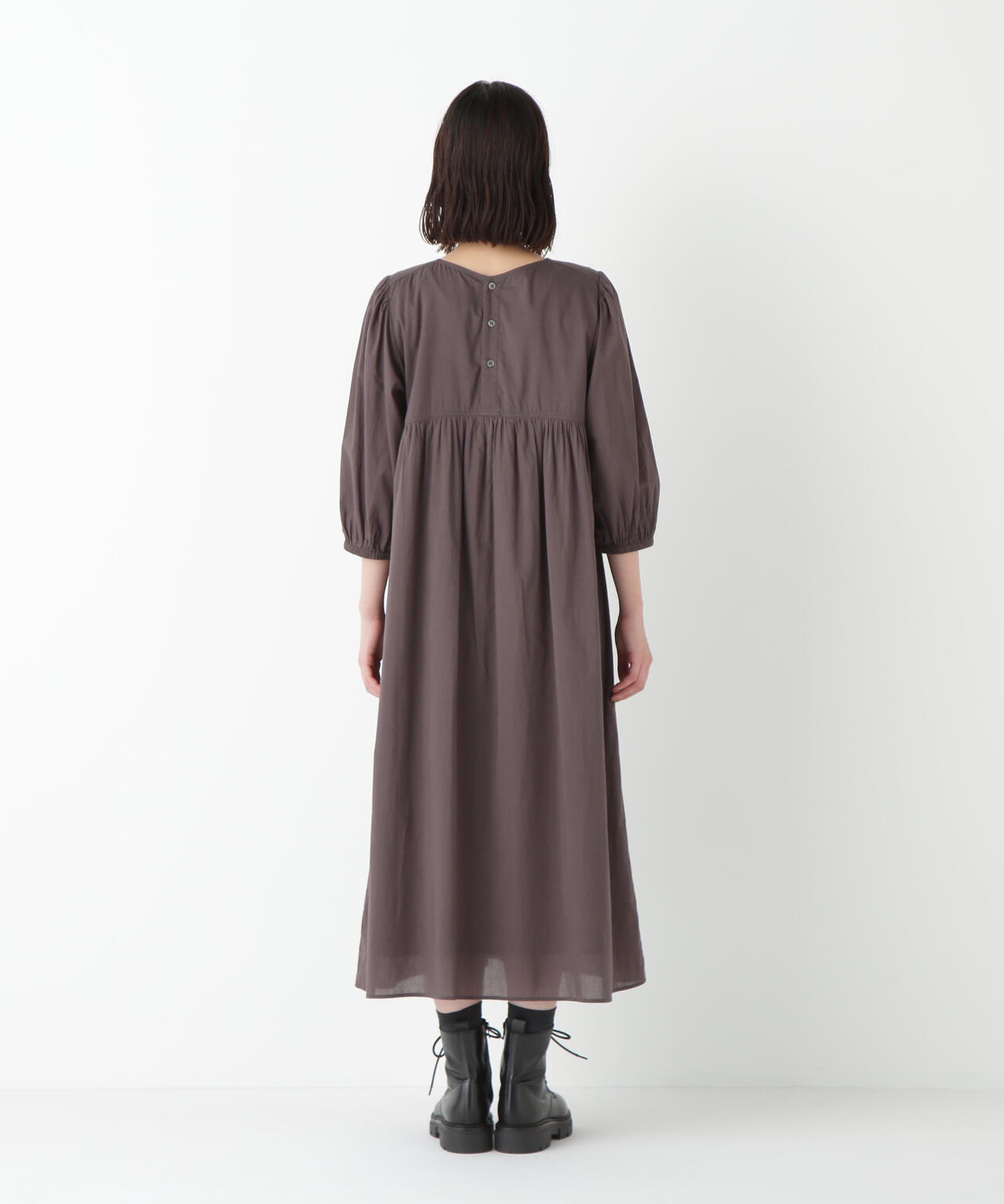 インドコットンボイルキルティングドッキングワンピース