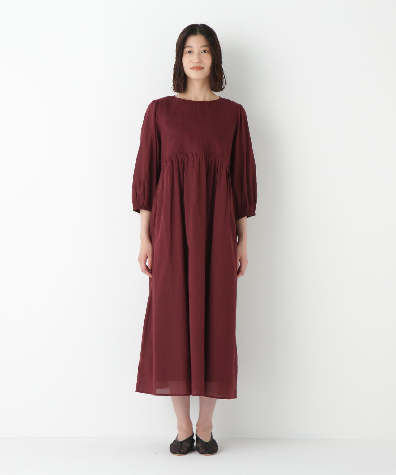 インドコットンボイルキルティングドッキングワンピース