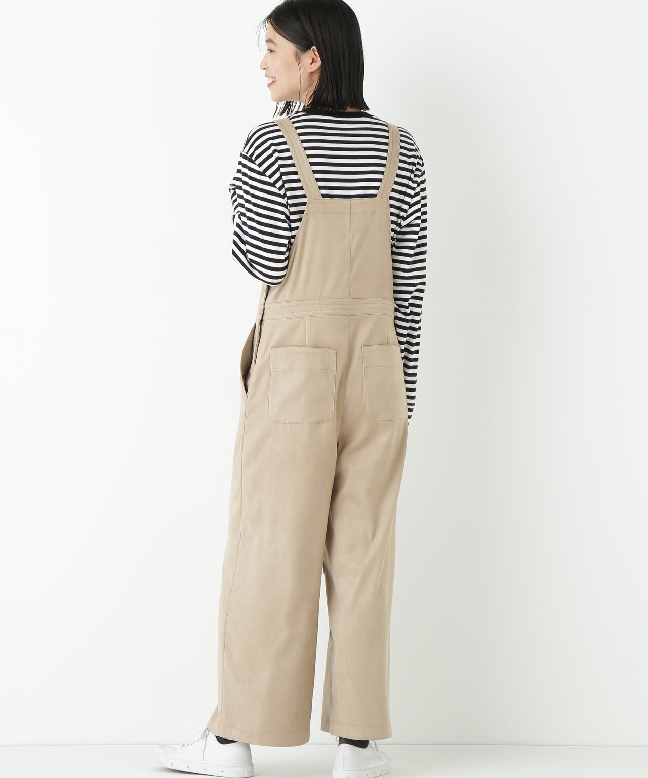 ストレッチスェードオーバーオール