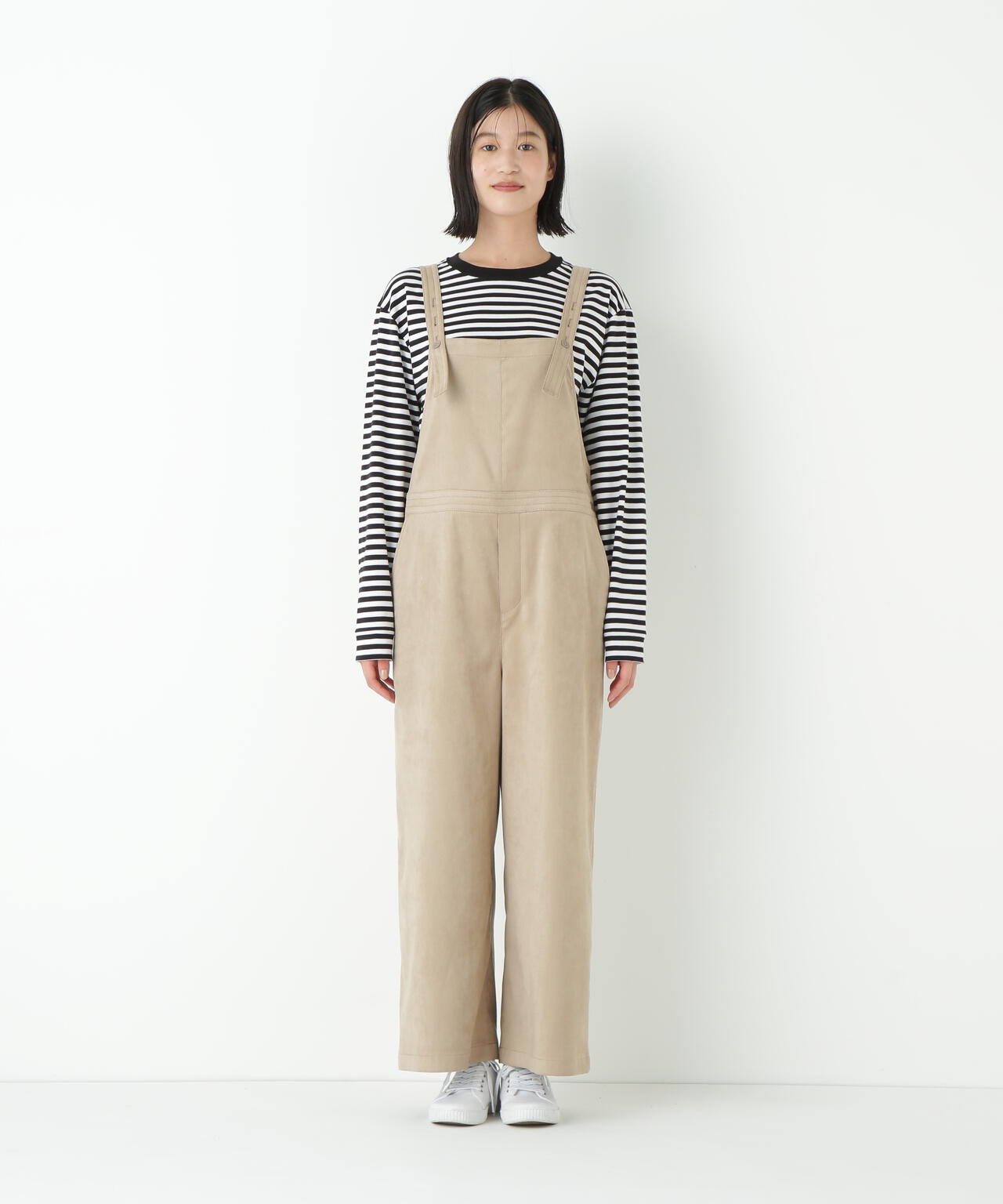 ストレッチスェードオーバーオール