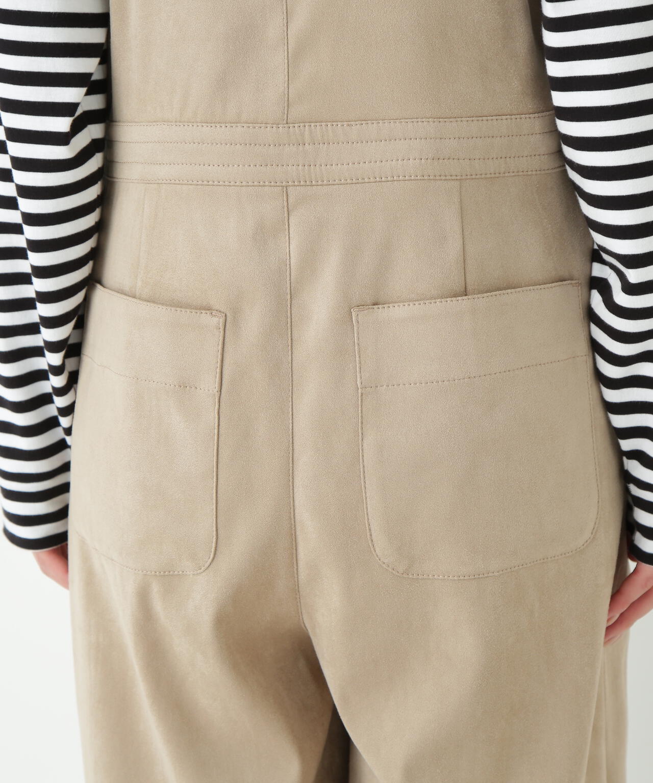 ストレッチスェードオーバーオール