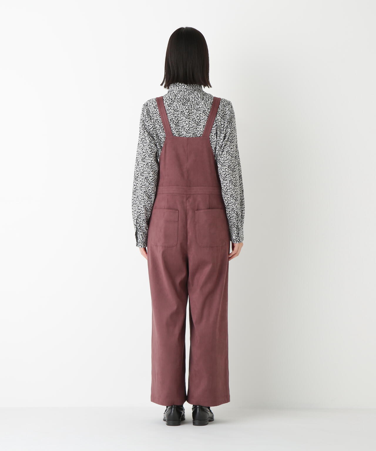 ストレッチスェードオーバーオール