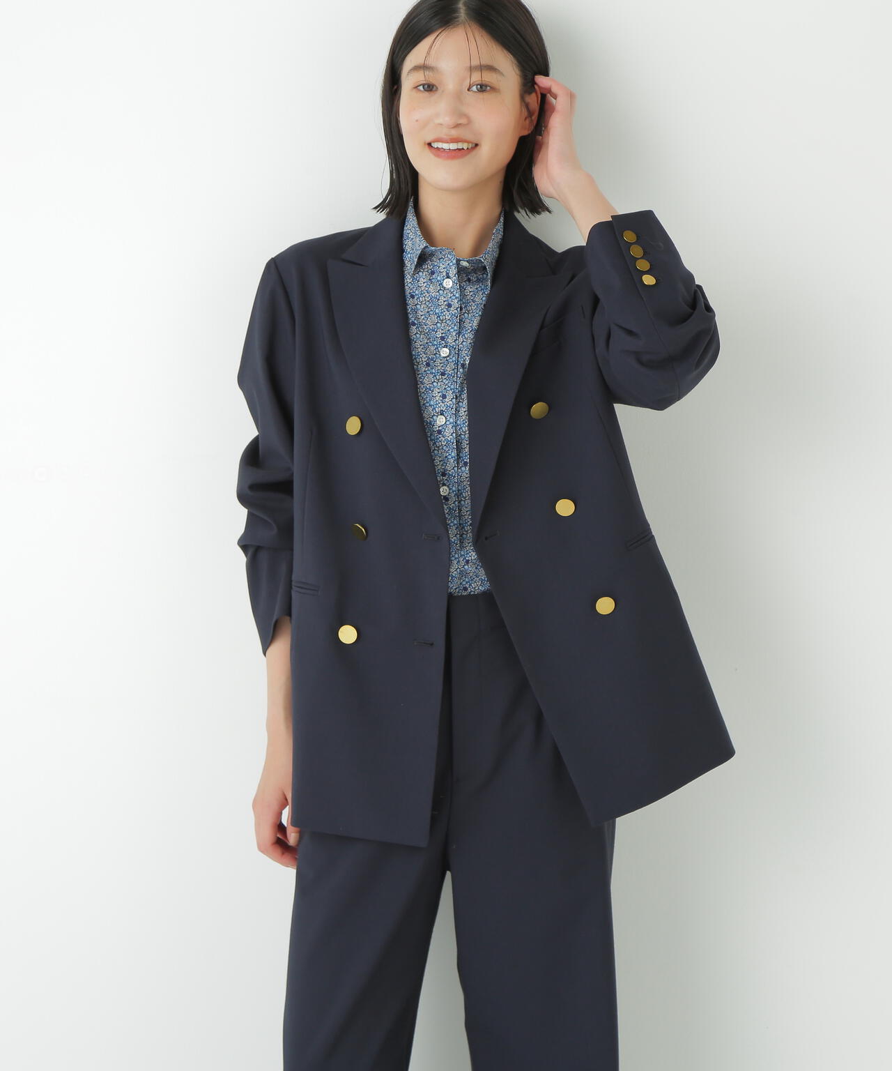 強撚シャークスキンピークドラペルジャケット