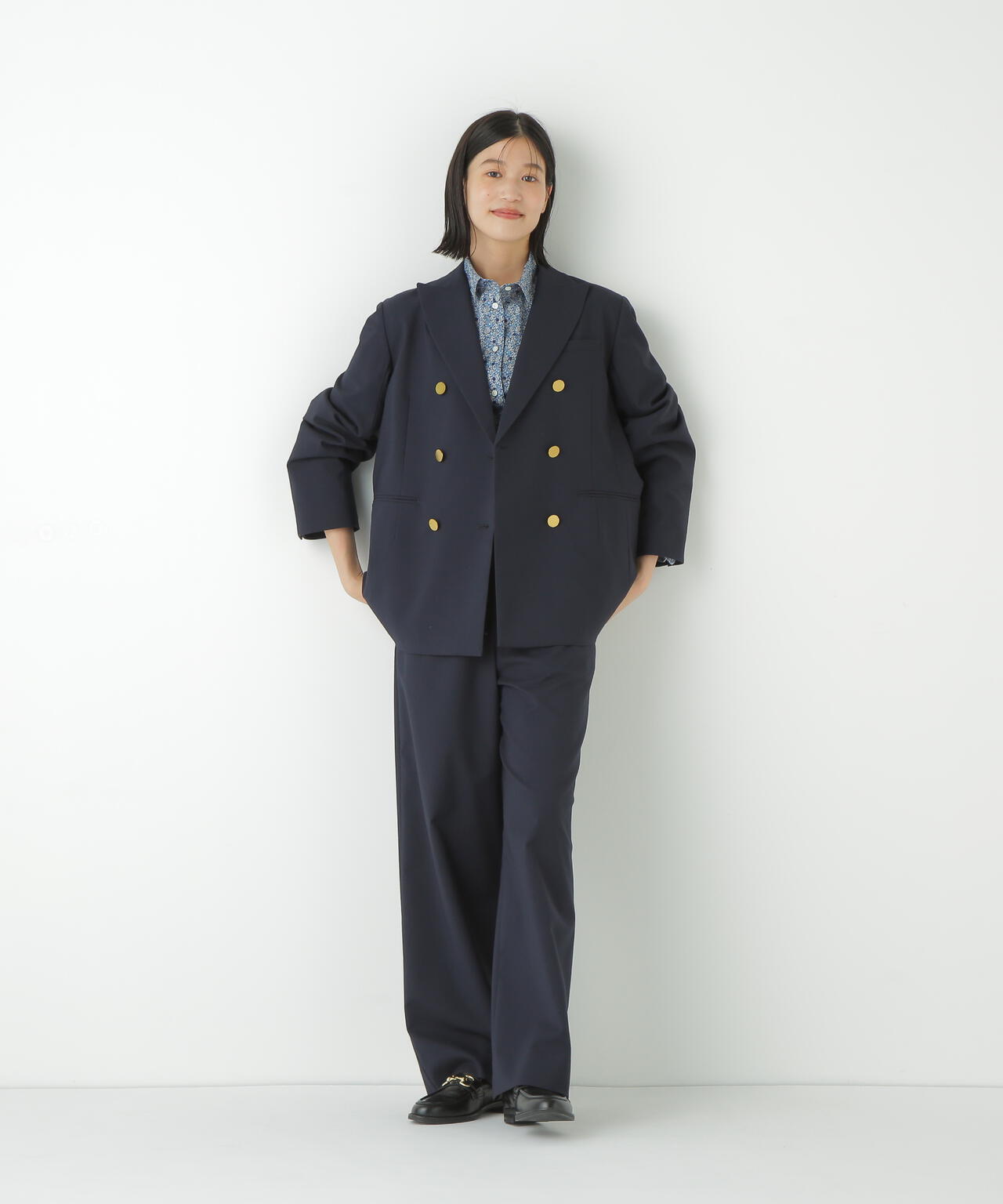 強撚シャークスキンピークドラペルジャケット