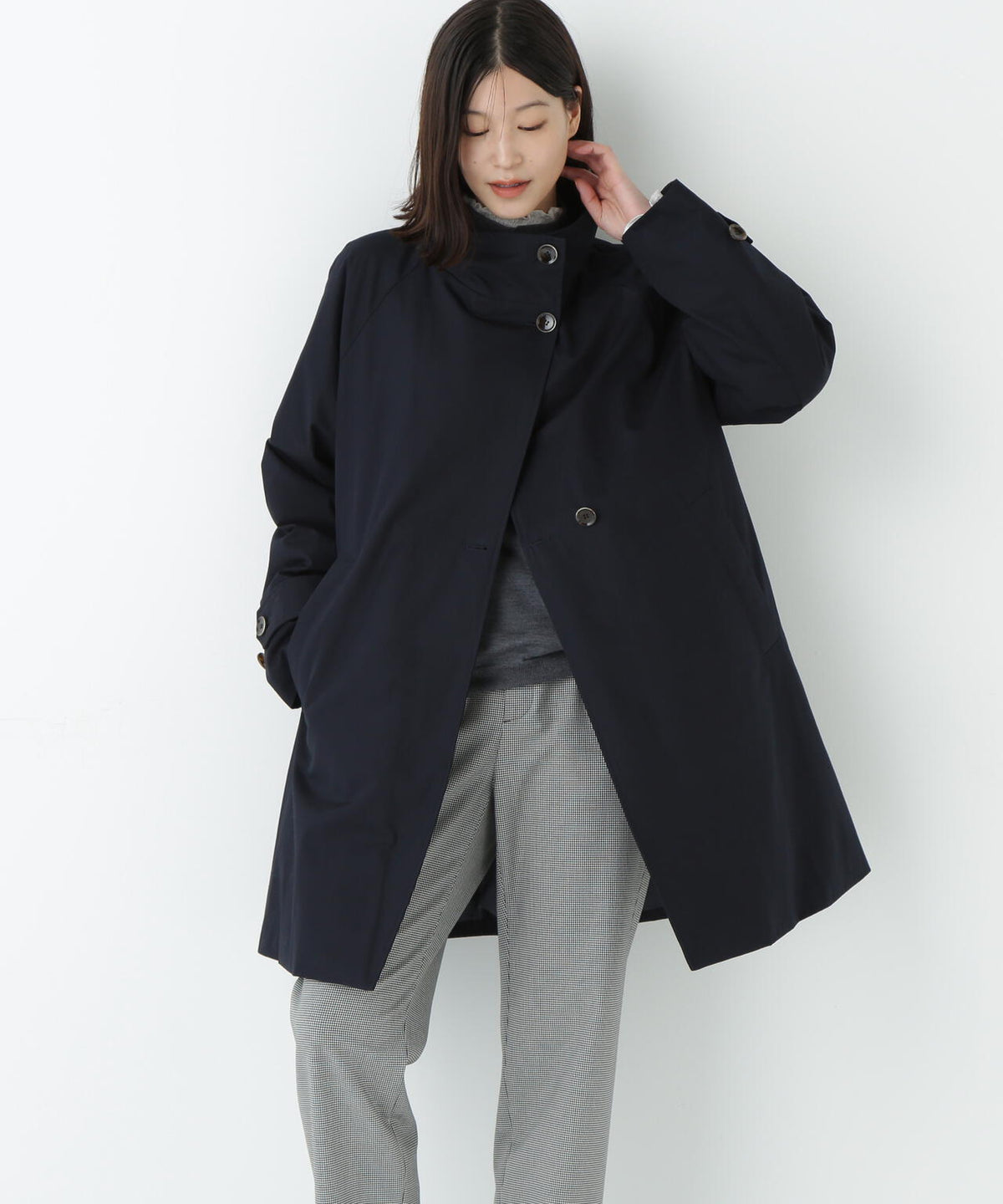 ≪防寒≫コットンギャバ2wayスタンドダウン